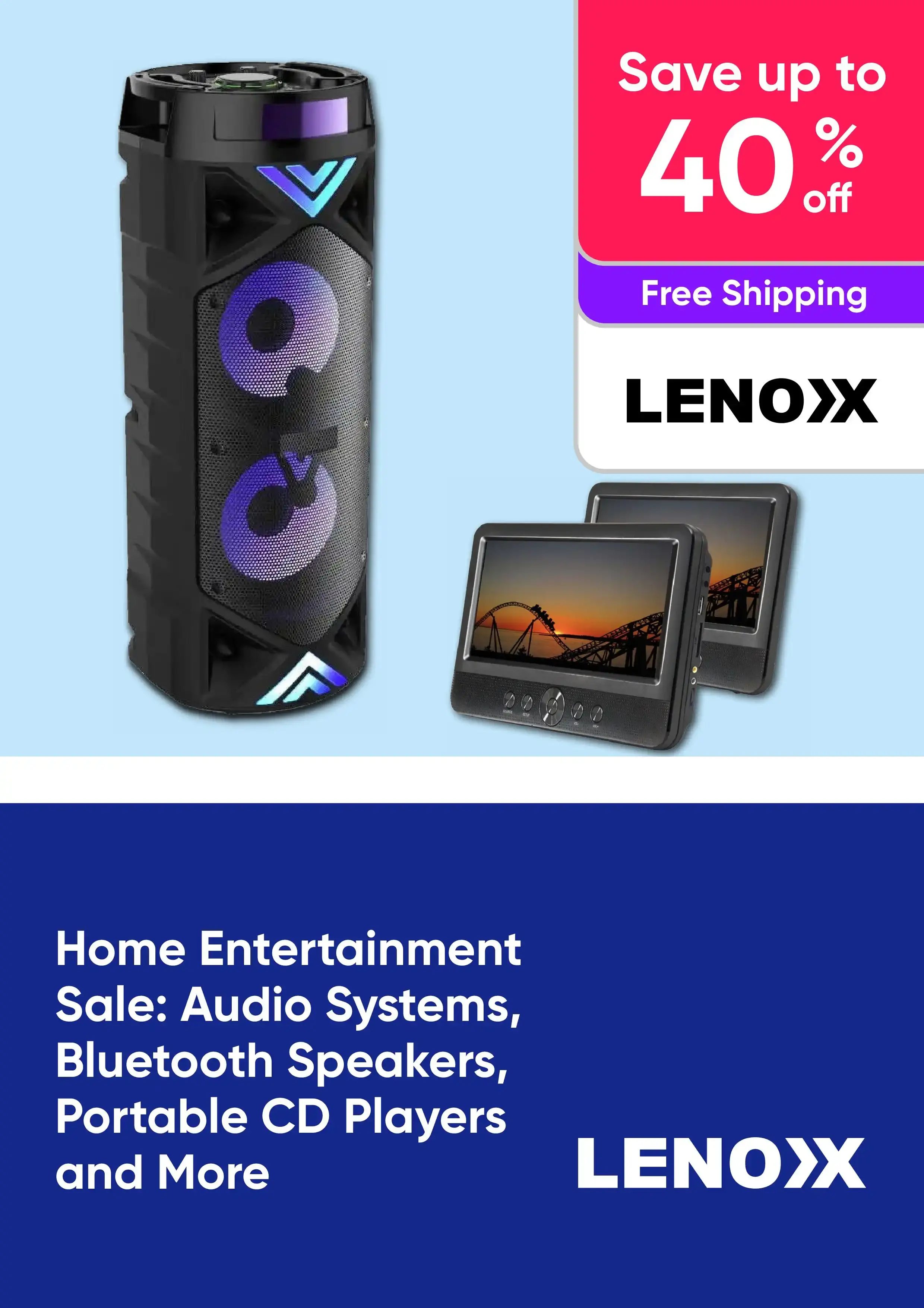 Lenoxx stage sales lights bluetooth speaker