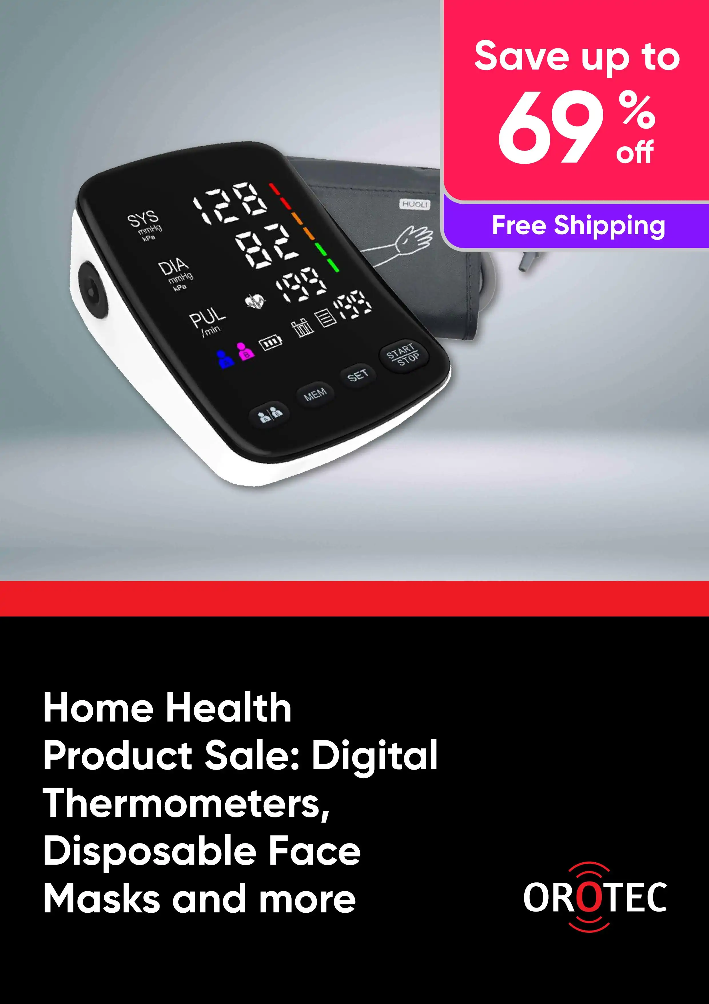 Home Health Product Sale - Digital Thermometers, Disposable Face Masks and More - up to 69% off 