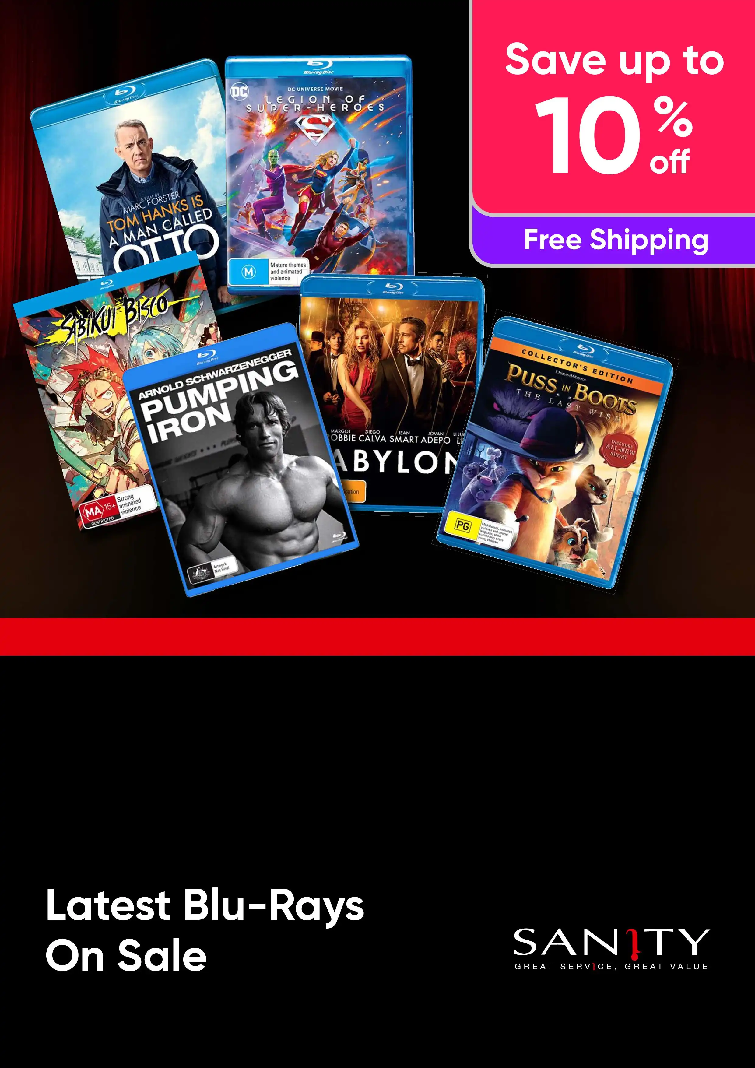 Latest Blu-Rays Sale -  Universal Sony Pictures, Roadshow, Disney - Up to 10% off