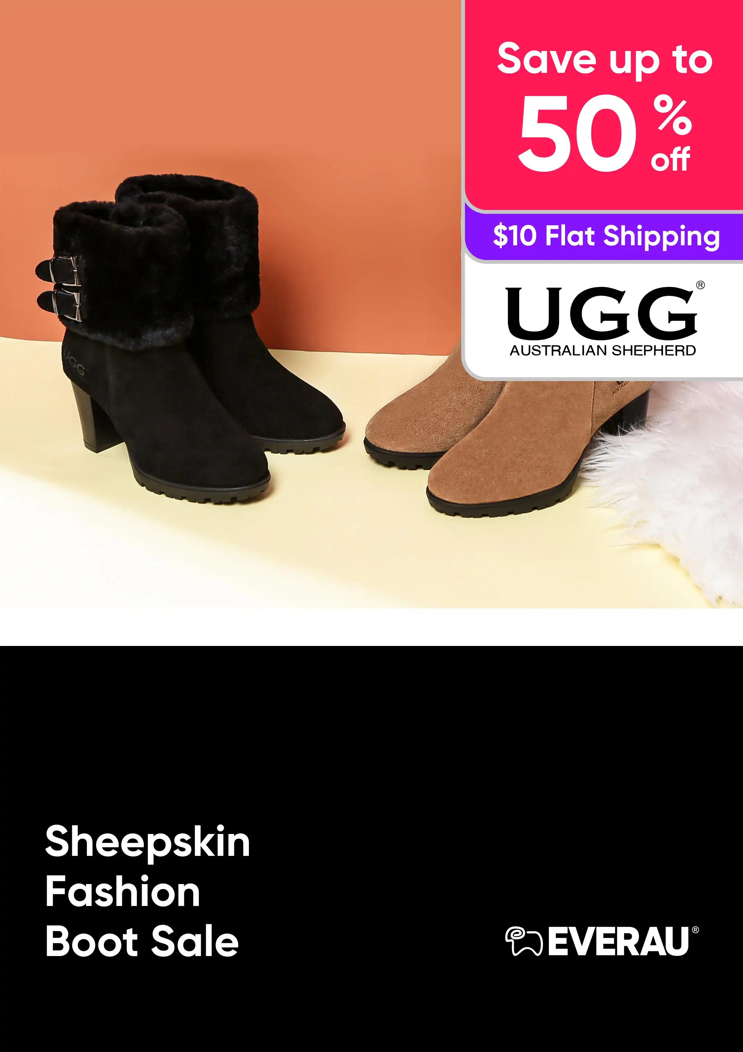 Sheepskin Fashion Boot Sale - UGG Australian Shepherd  - Save up 50%