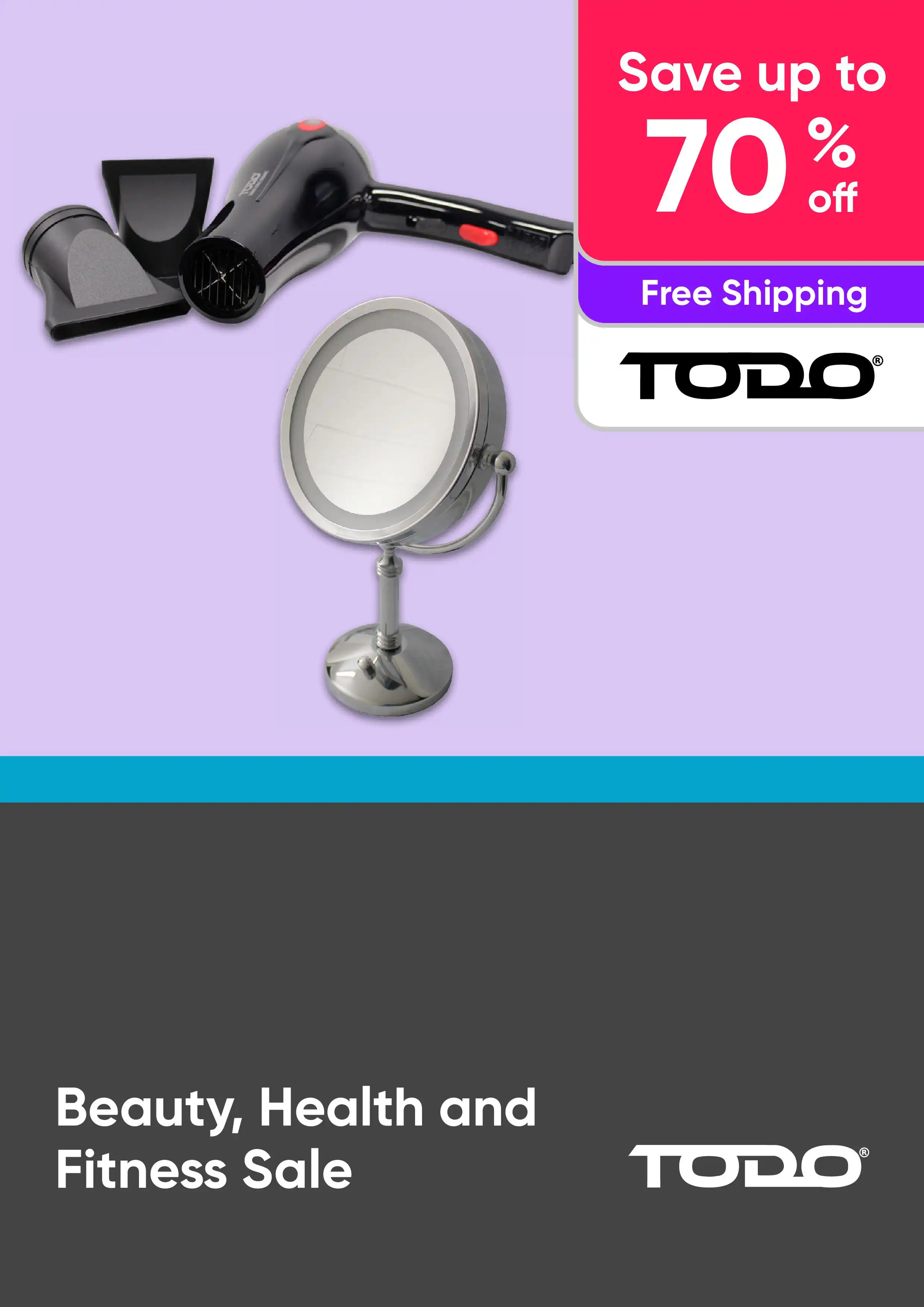 Beauty, Health and Fitness Sale - Hair Devices, Make Up Sets, Body Shapers, Eyelash Kits and More - Up to 70% Off