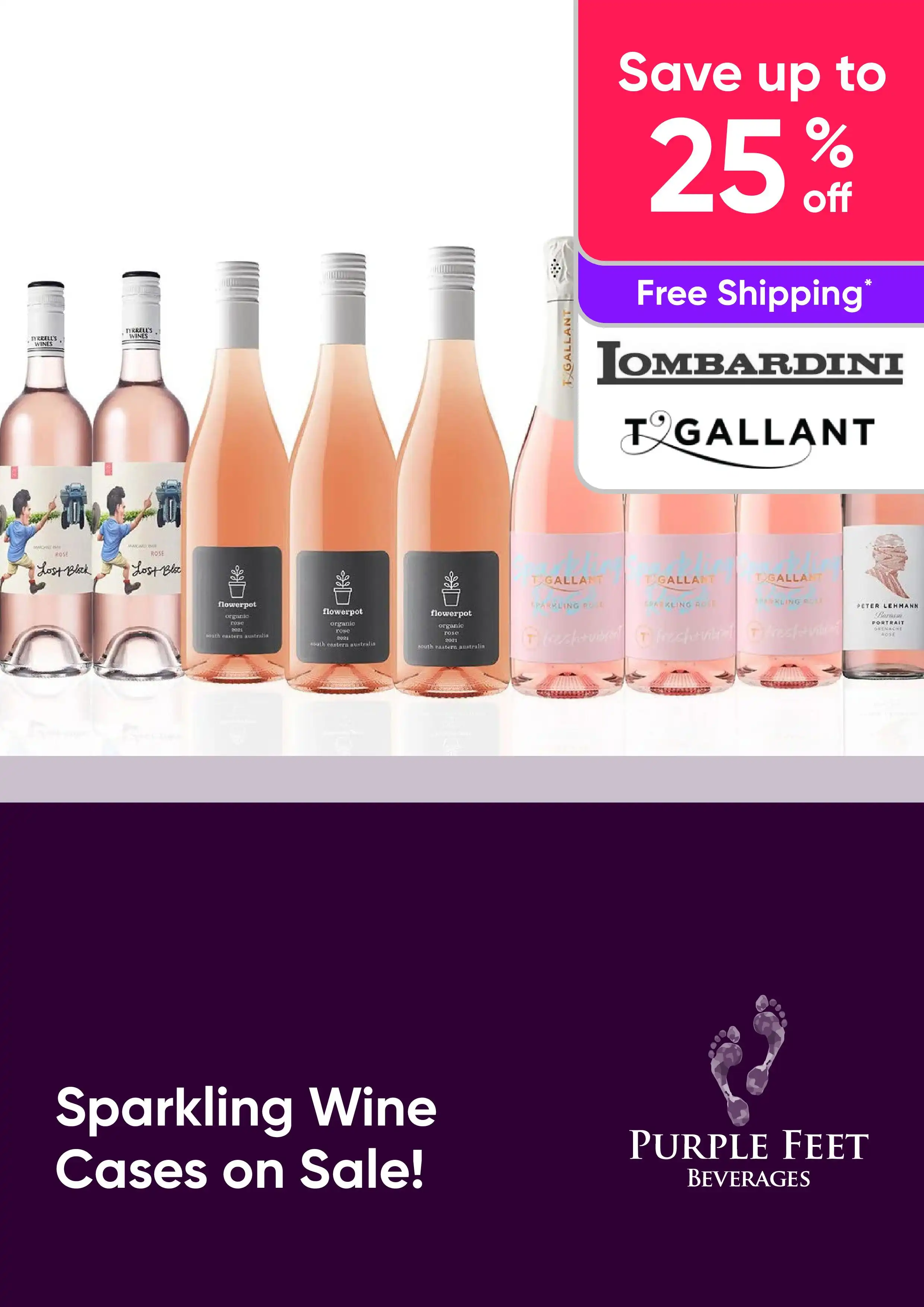 Sparkling Wine Cases on Sale! -  Cantina Lombardini, T'Gallant - Save up to 25%
