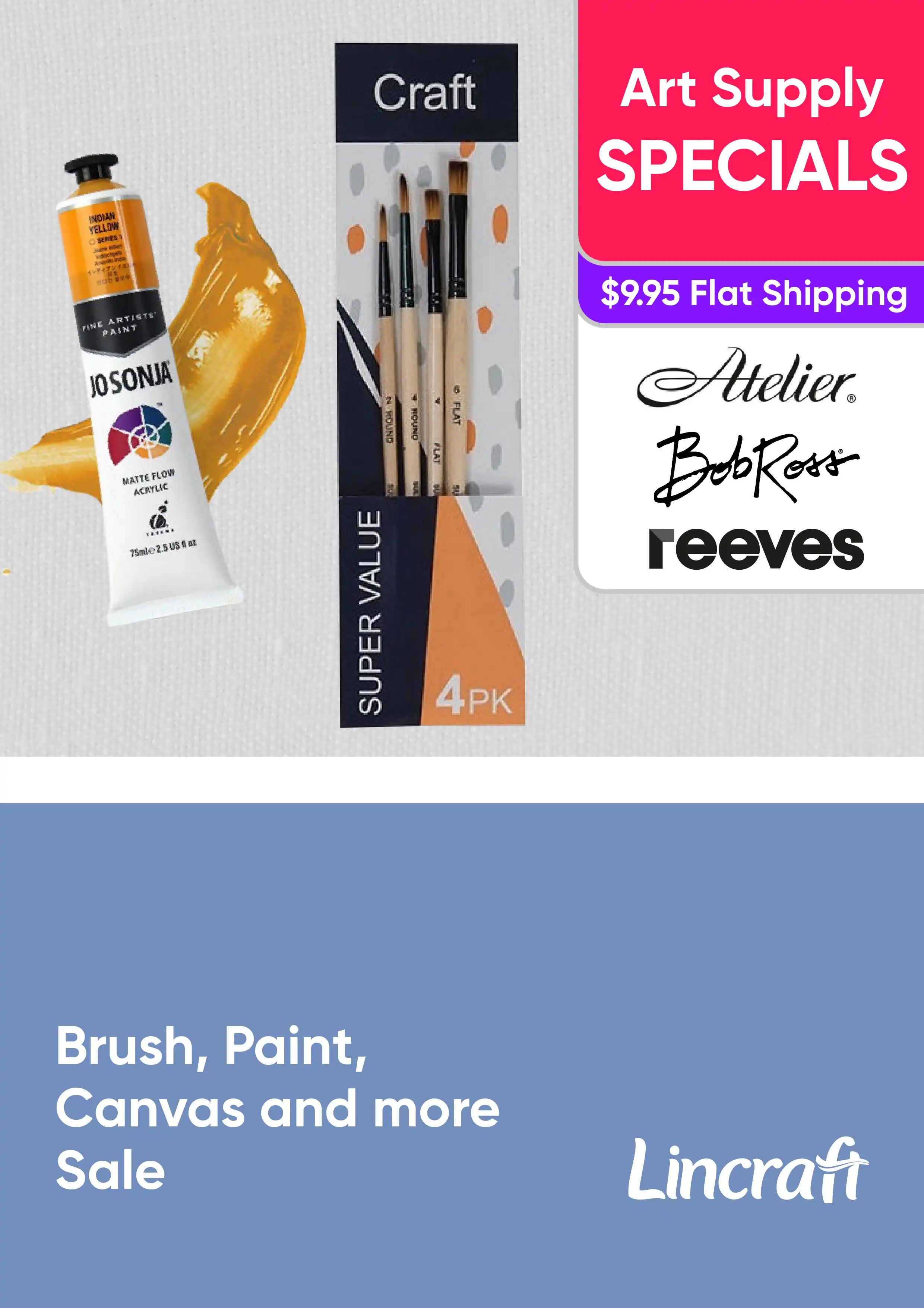Art Supply Specials - Brushes, Paint, Canvas and More - Sullivans, Reeves