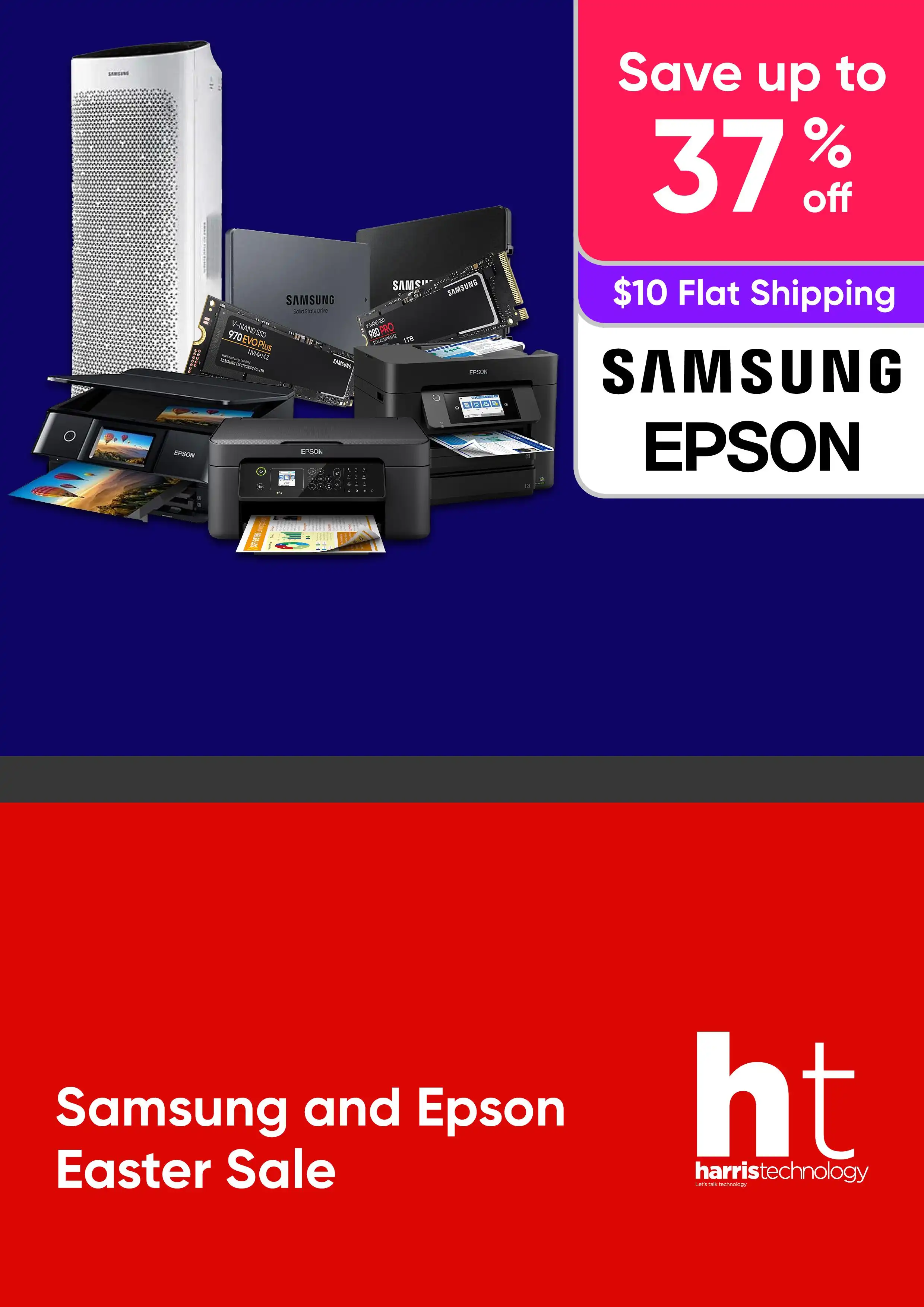 Harris Technology Samsung and Epson Easter Sale - Printers, SSDs and More - Up to 37% Off