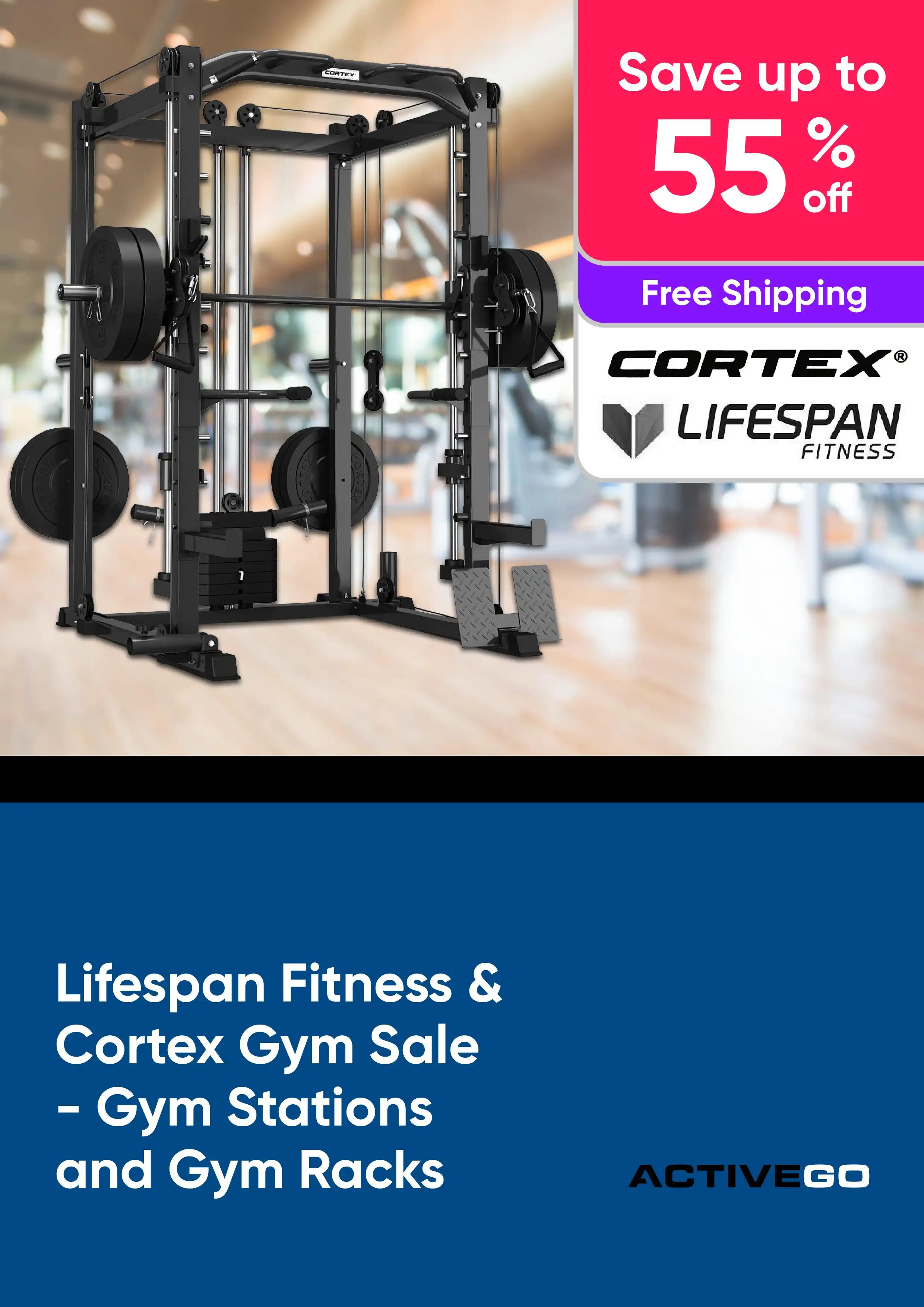 Lifespan Fitness & Cortex Gym Sale - Gym Stations and Gym Racks - Save up to 55% off