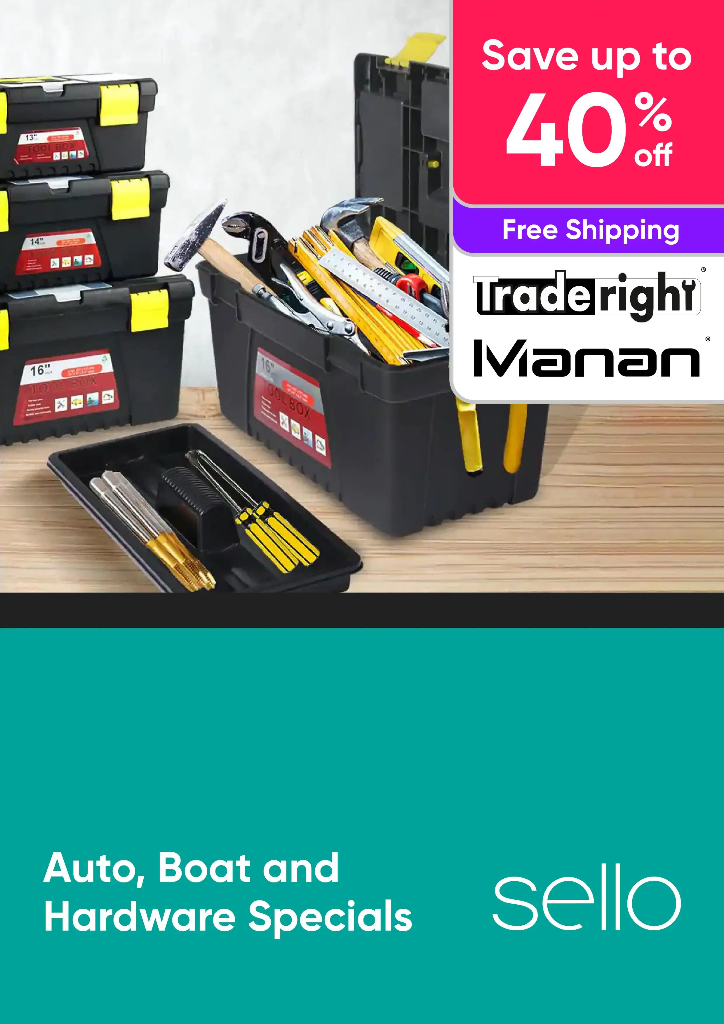 Auto, Boat and Hardware Specials - Traderight, Manan - Up to 40% Off