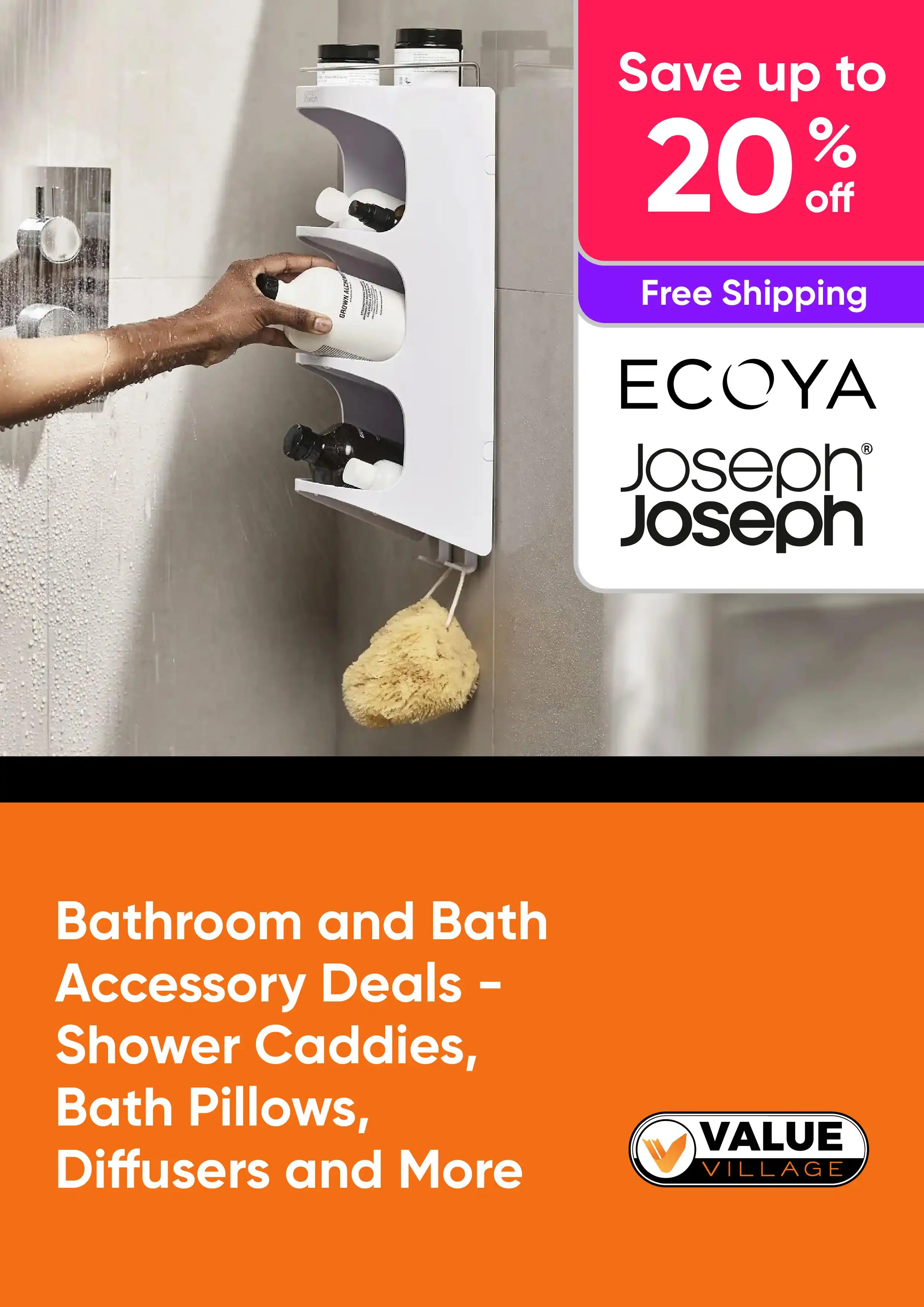 Bathroom and Bath Accessory Deals - Shower Caddies, Diffusers and More - Joseph Joseph, Ecoya - Up to 20% Off