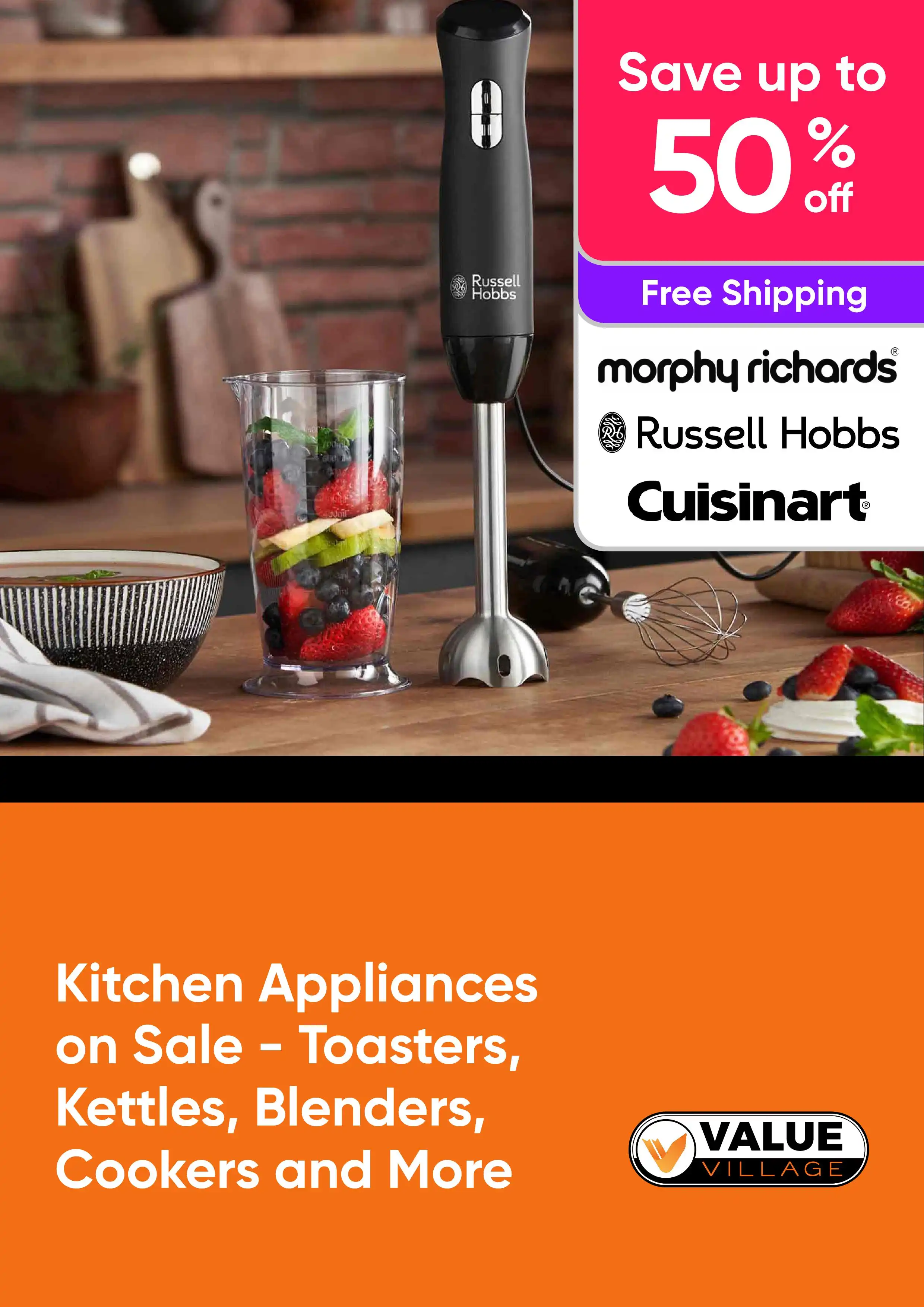 Kitchen Appliances on Sale - Toasters, Kettles, Blenders, Cookers and More - Morphy Richards, Russell Hobbs, Cuisinart - Up to 50% Off 