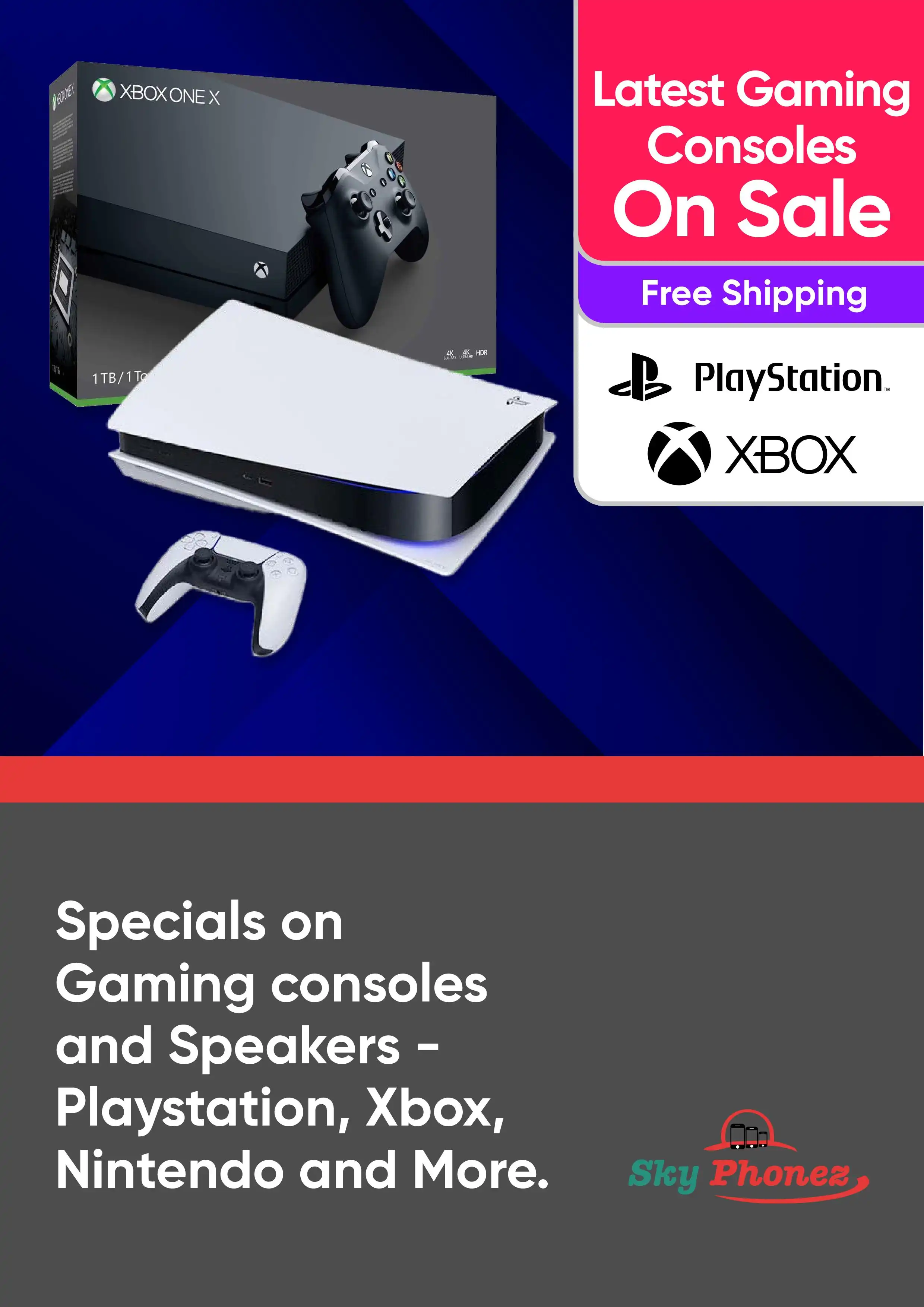 Specials on Gaming Consoles and Speakers - Playstation, Xbox, Nintendo and More