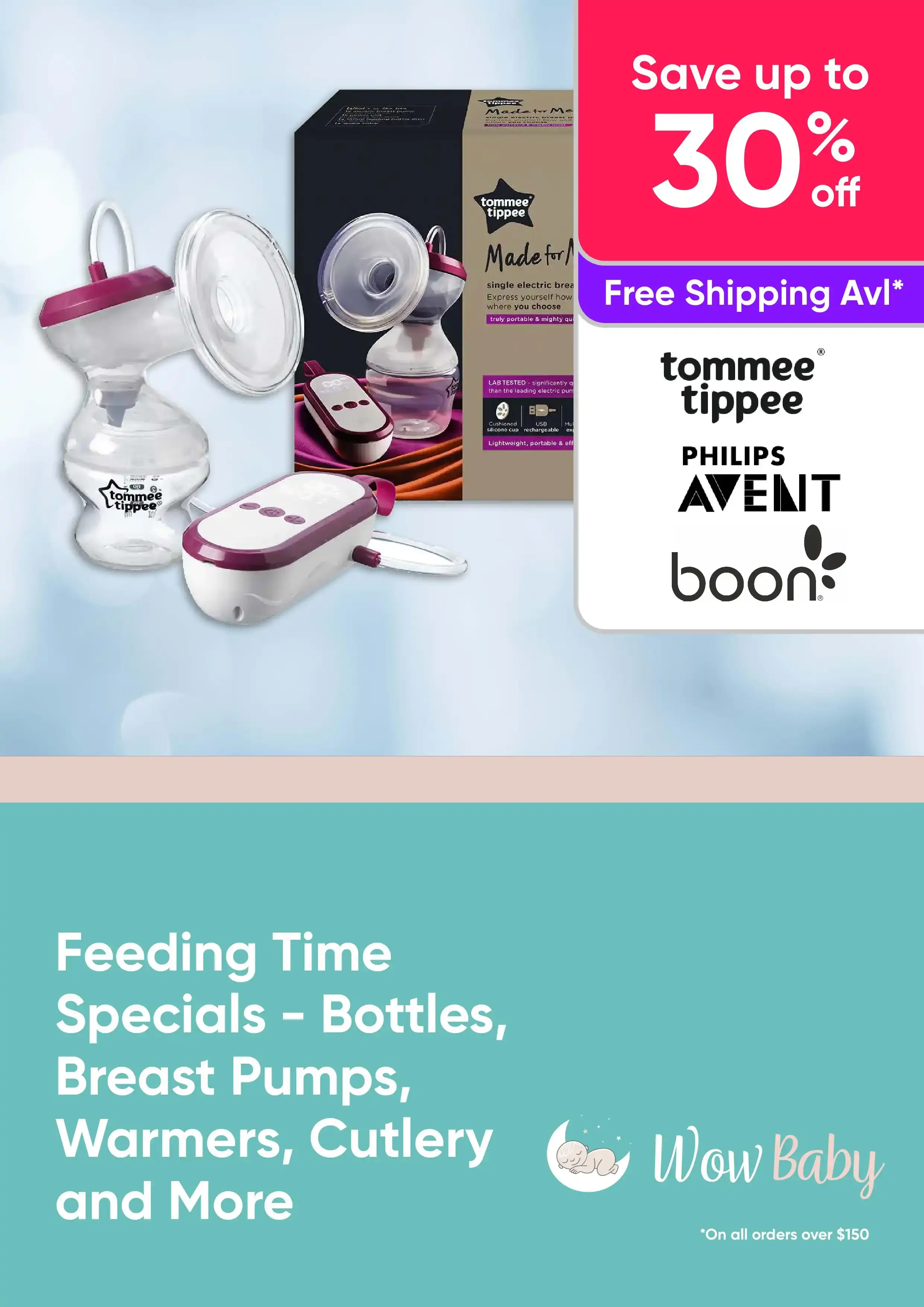 Feeding Time Specials - Bottles, Breast Pumps, Warmers, Cutlery and More - Save up to 30% off