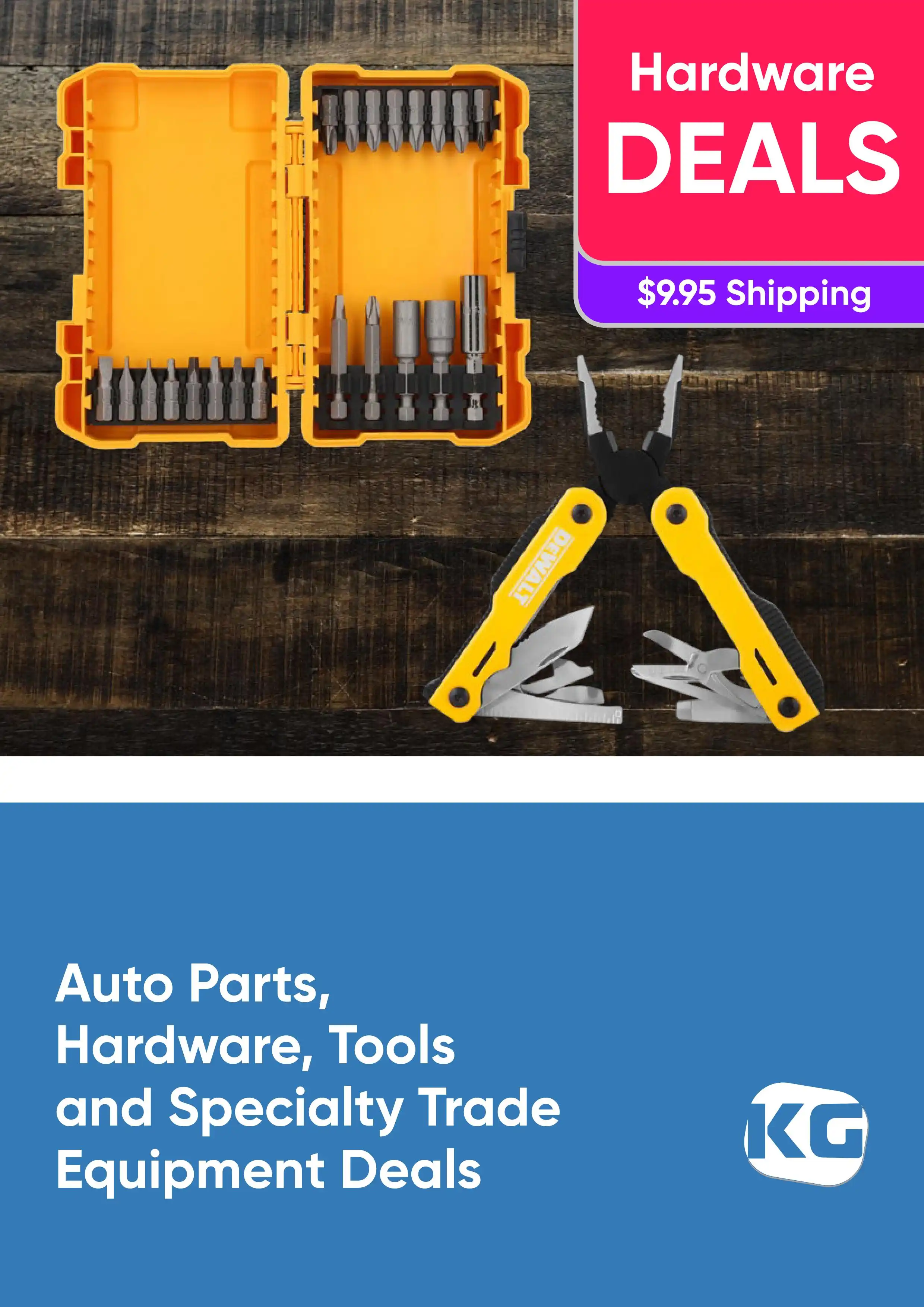 Auto Parts, Hardware, Tools and Specialty Trade Equipment Deals
