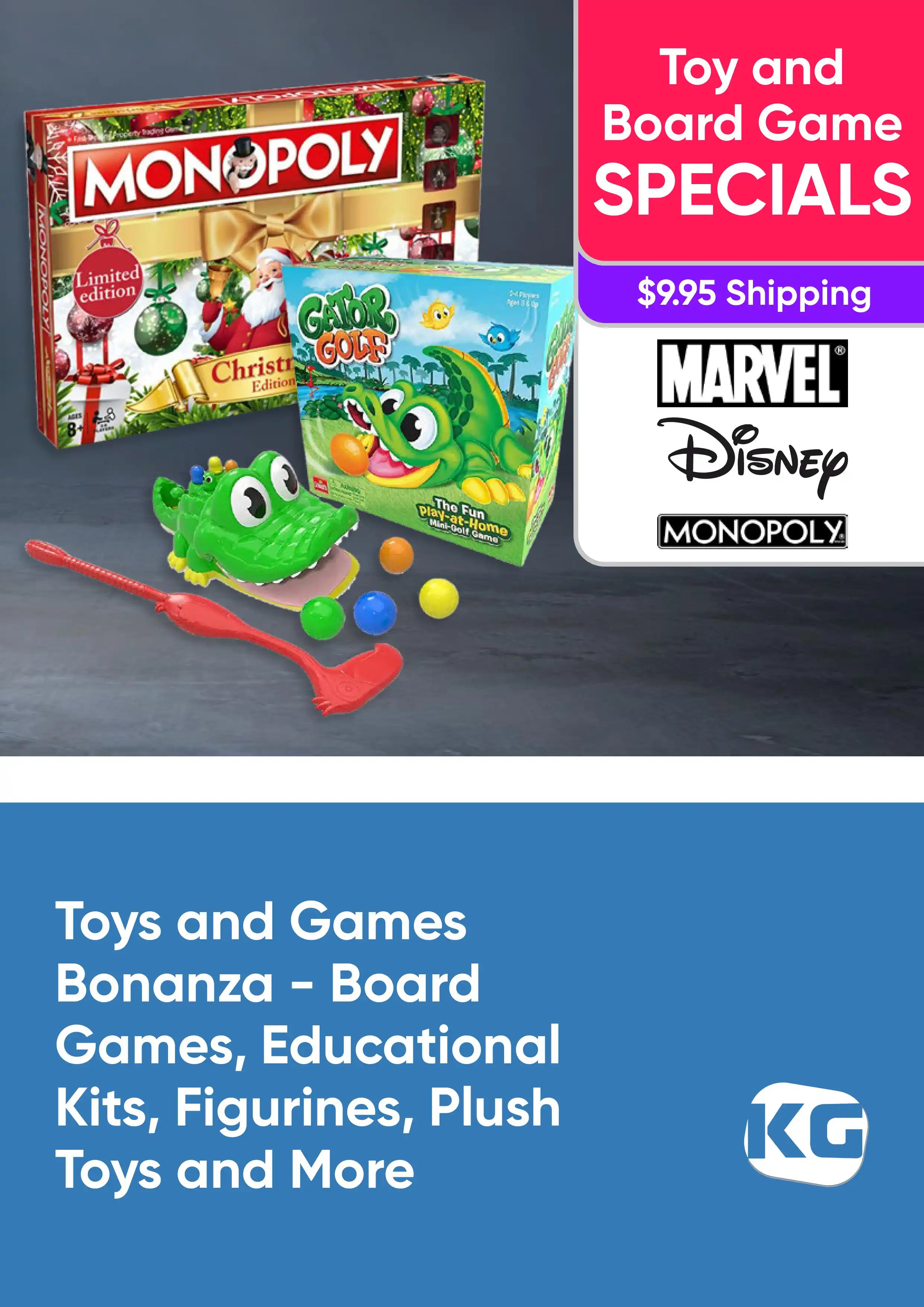 Toys and Games Bonanza - Board Games, Educational Kits, Figurines, Plush Toys and More