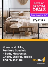 Home and Living Furniture Specials - Beds, Mattresses, Chairs, Shelves, Tables and More