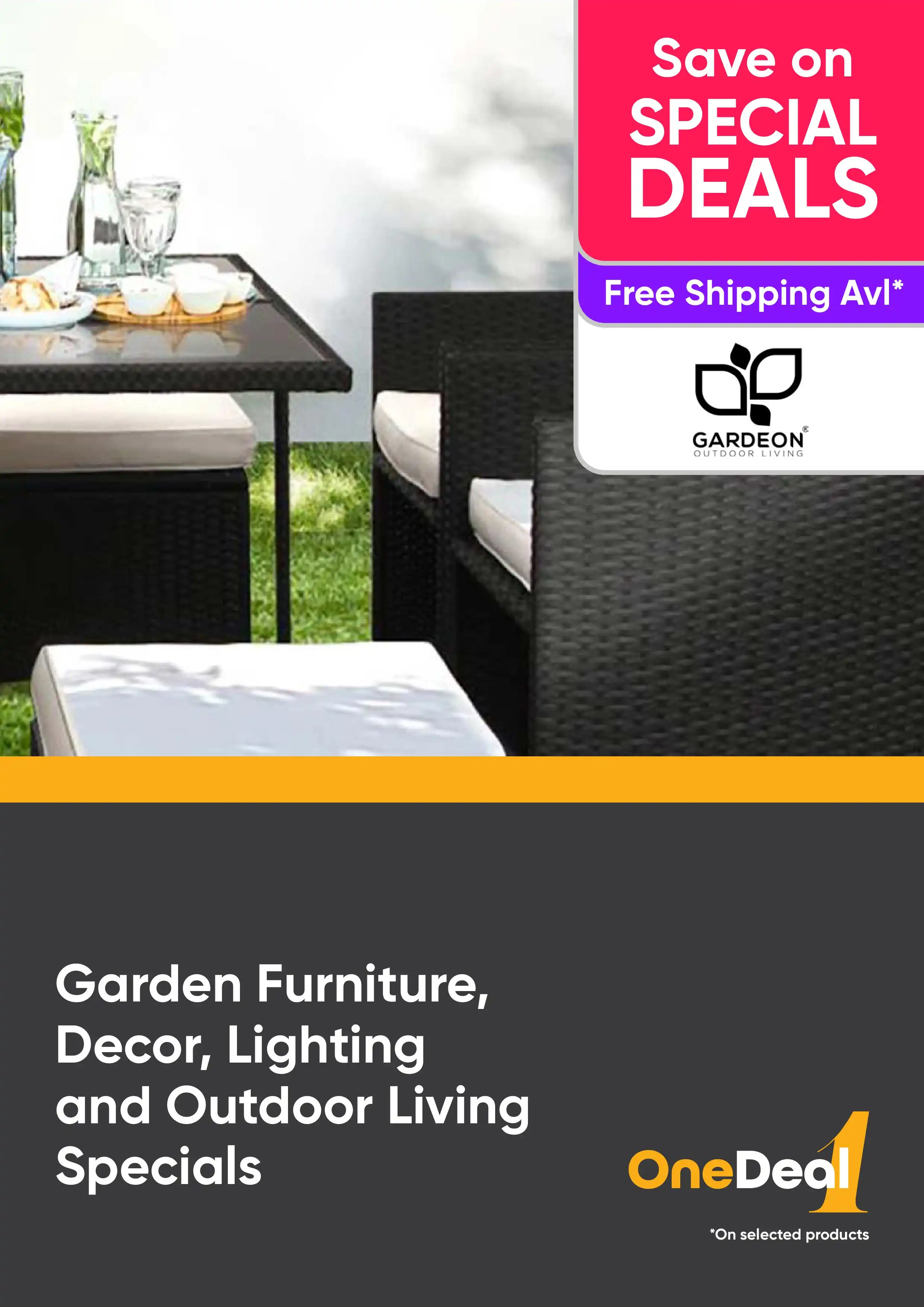 Garden Furniture, Decor, Lighting and Outdoor Living Specials