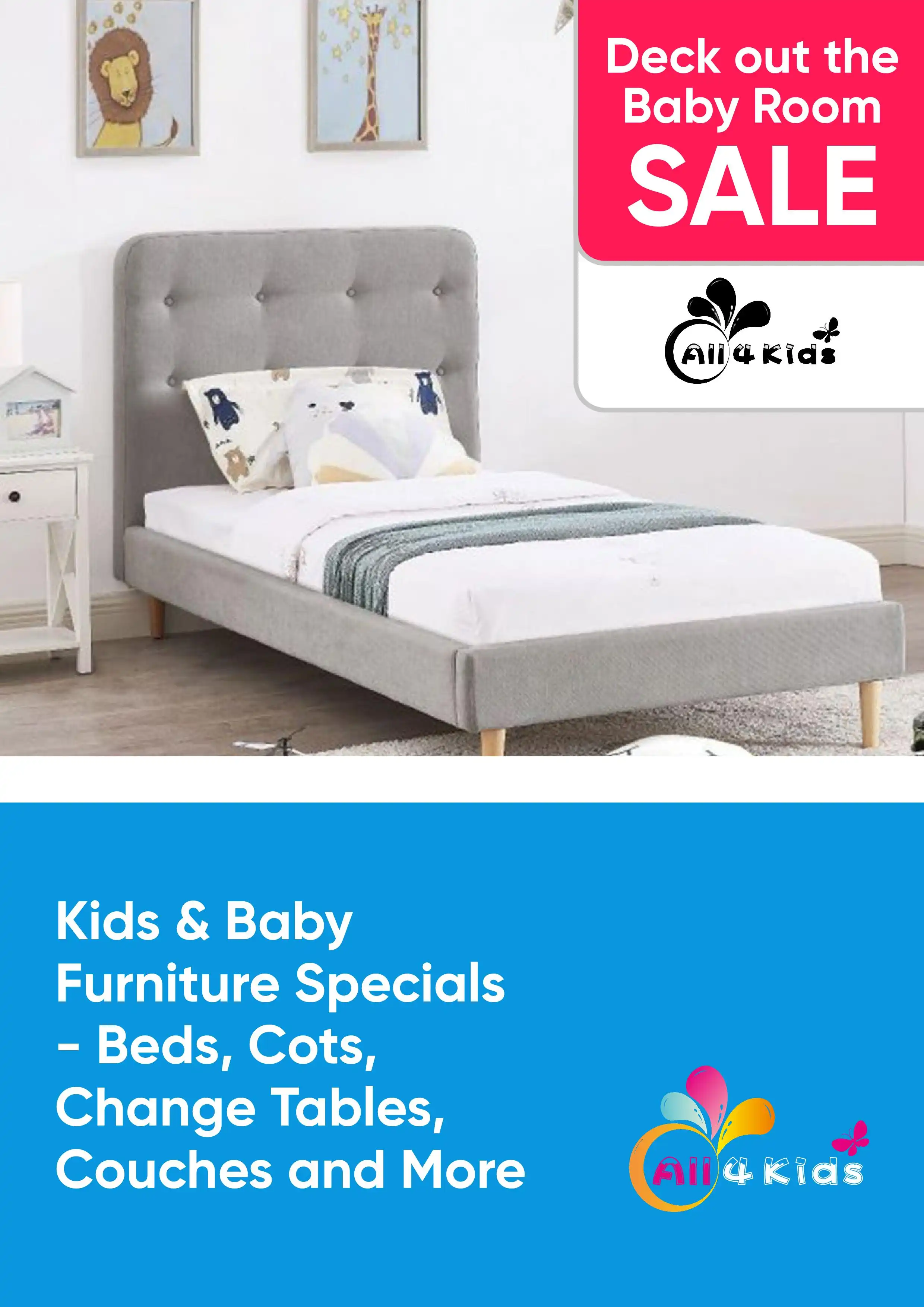 Kids & Baby Furniture Specials - Shop Beds, Cots, Change Tables, Couches and More