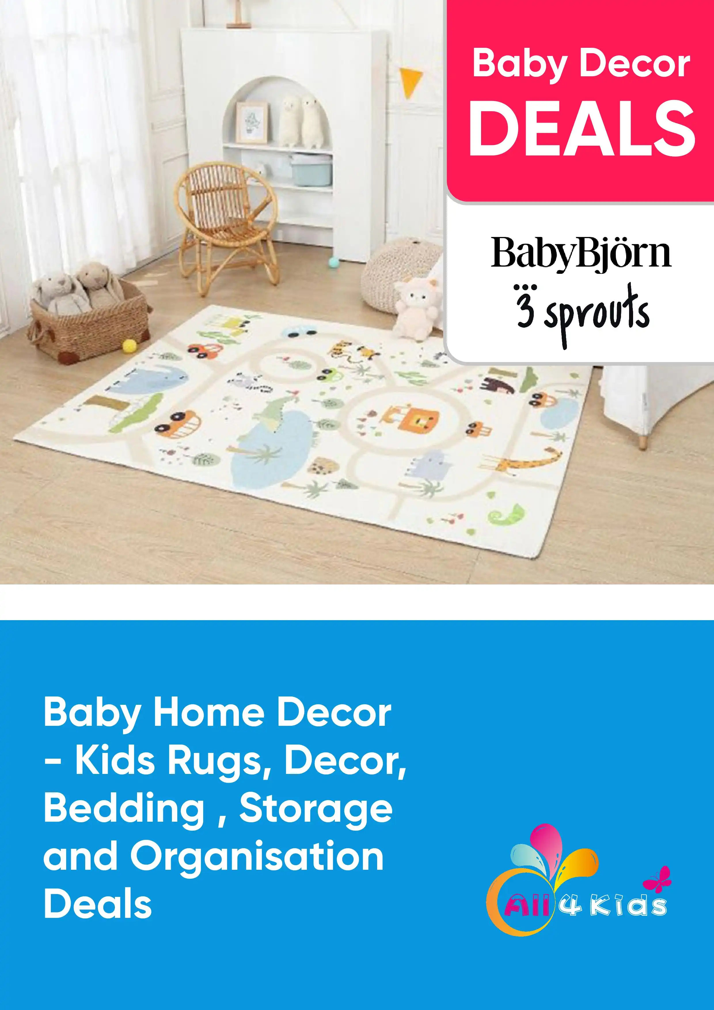 Baby Home Décor - Kids Rugs, Decor, Bedding, Storage and Organisation Deals