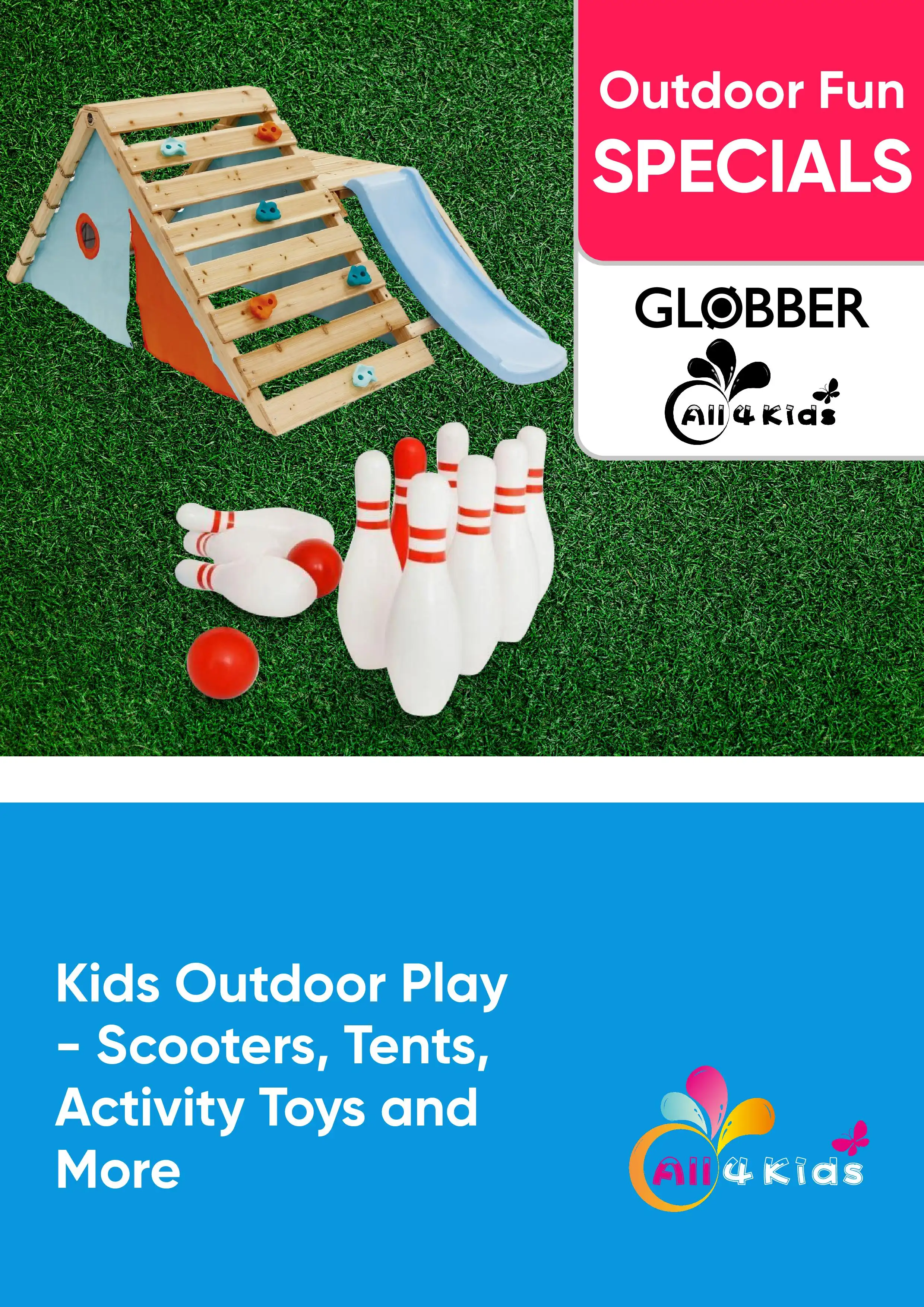 Kids Outdoor Play - Scooters, Tents, Activity Toys and More