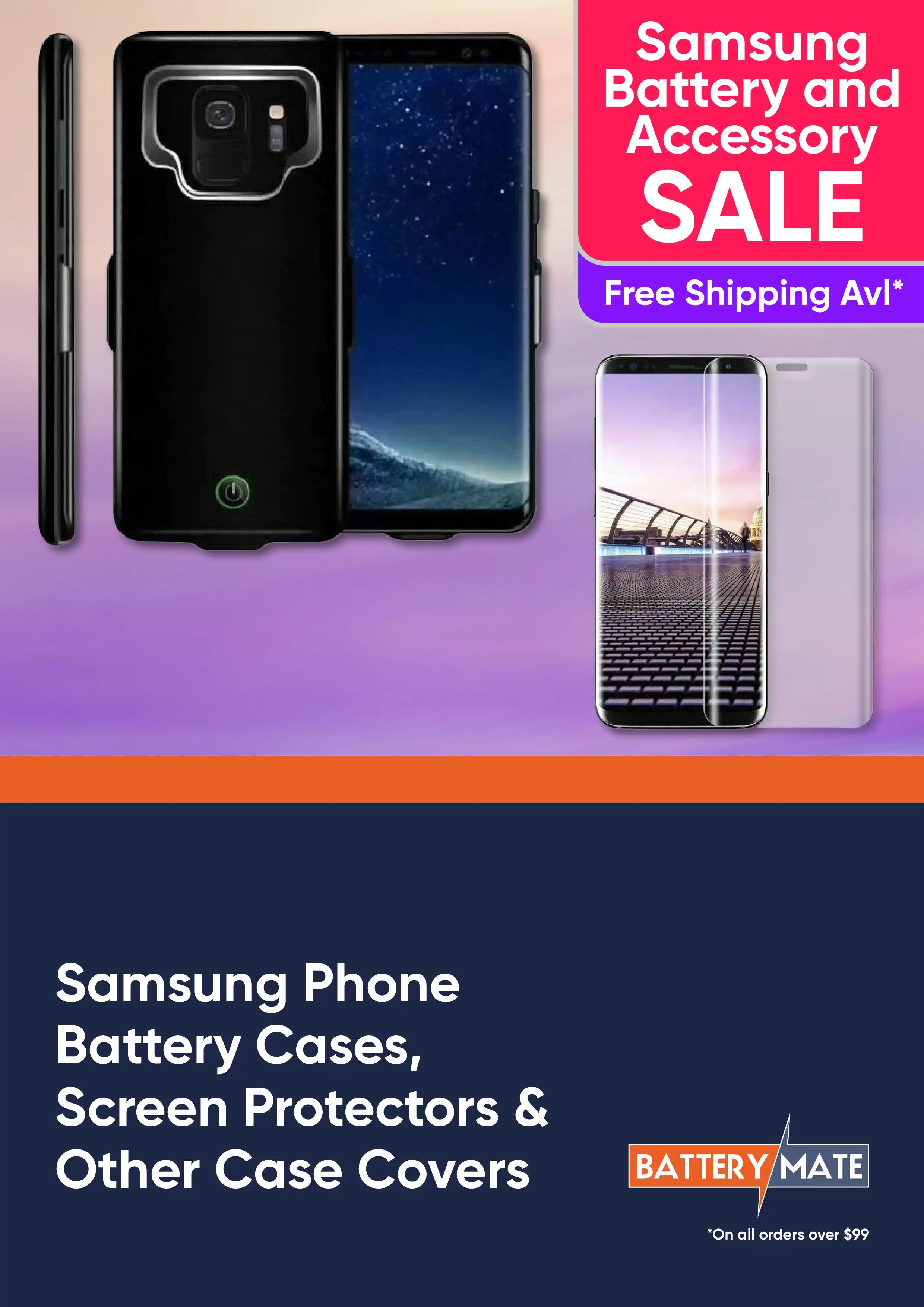 Samsung Phones Battery Cases, Screen Protectors and Other Case Covers
