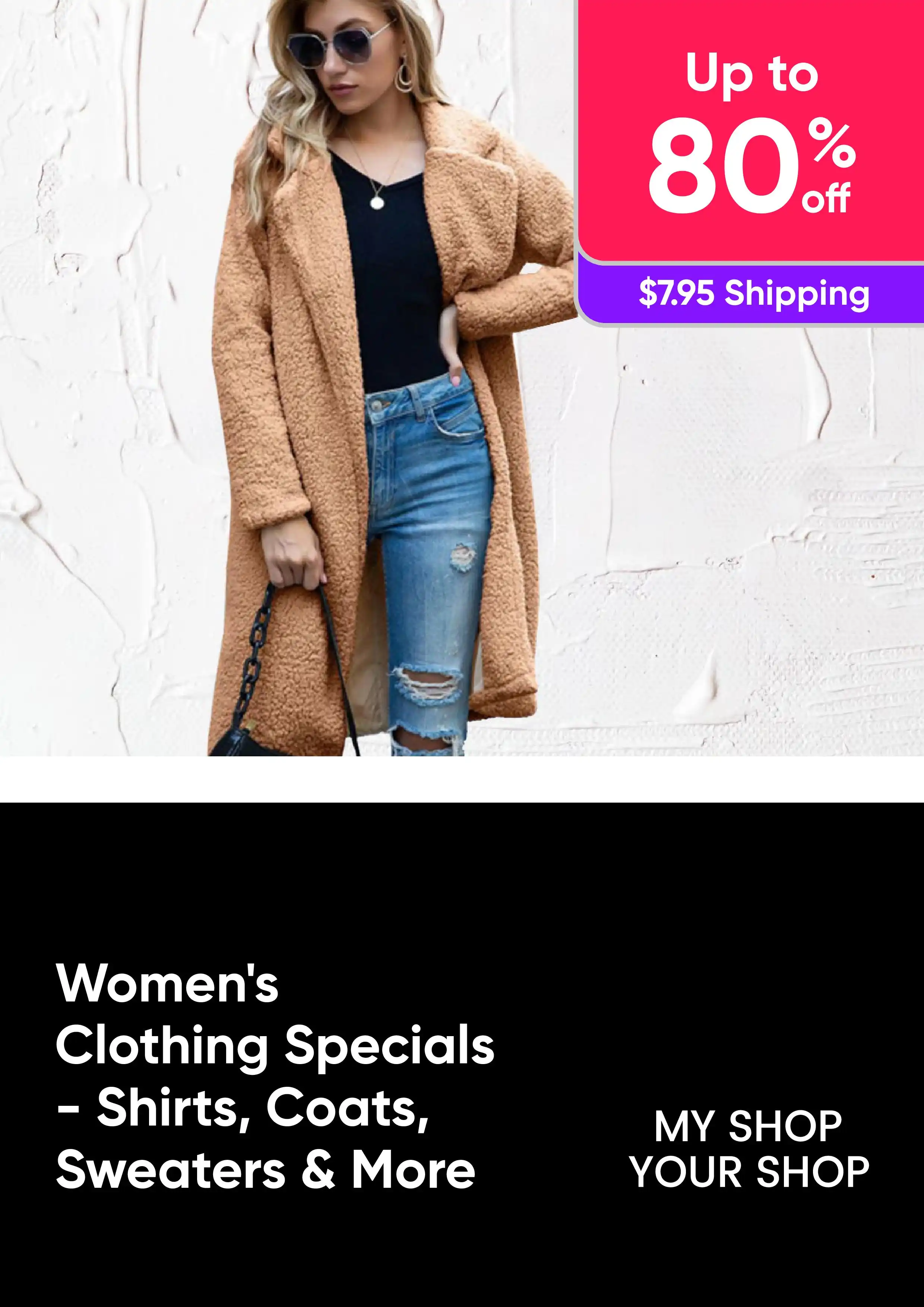 Women's Clothing Specials - Shop Shirts, Coats, Sweaters and More - Save up to 80% Off