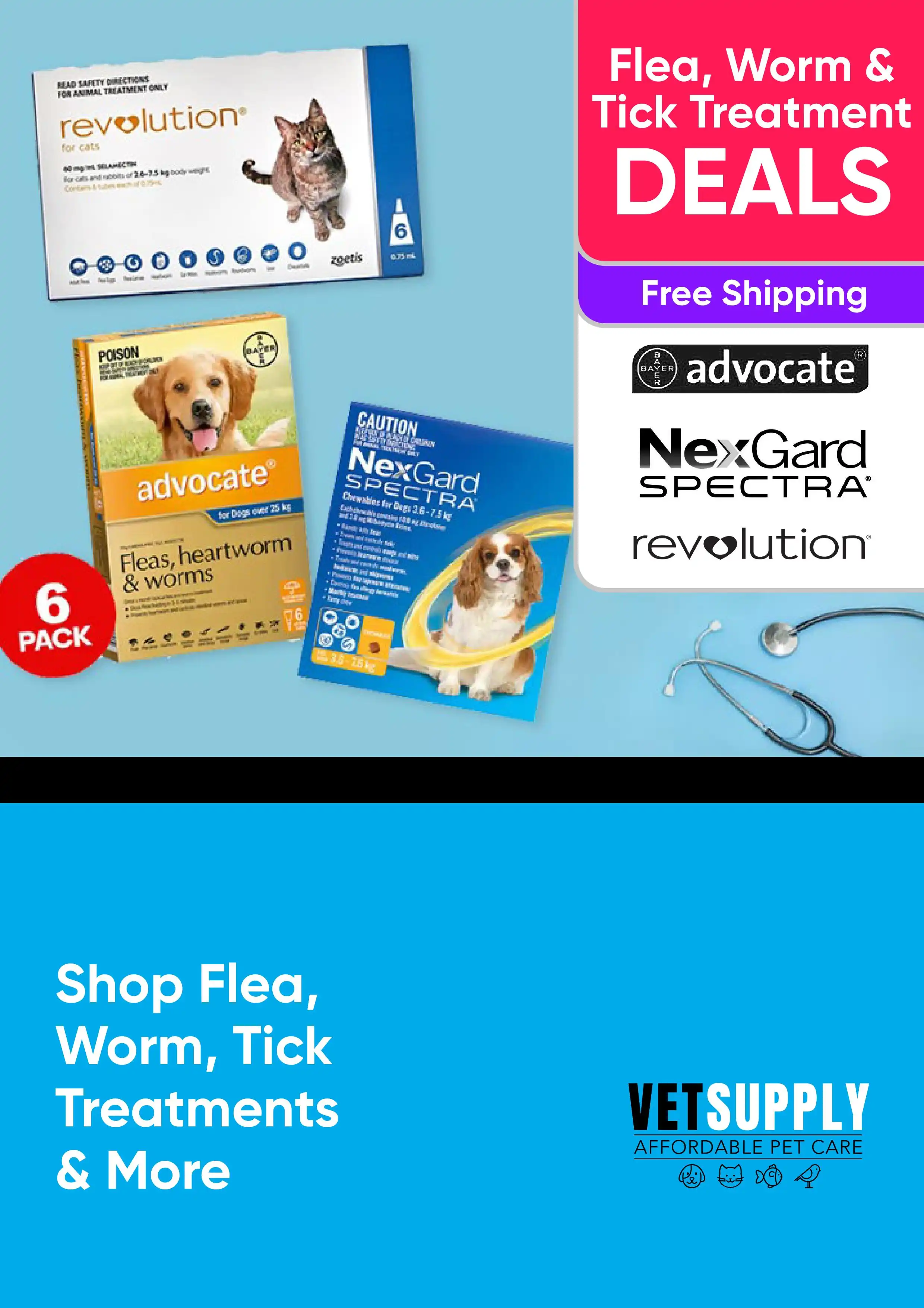 Shop Pet Flea, Worm and Tick Treatments & More - Frontline, Nexgard, Bravecto Specials