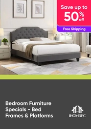 Bedroom Furniture Specials - Save on Bed Frames and Platforms Up to 50% Off RRP