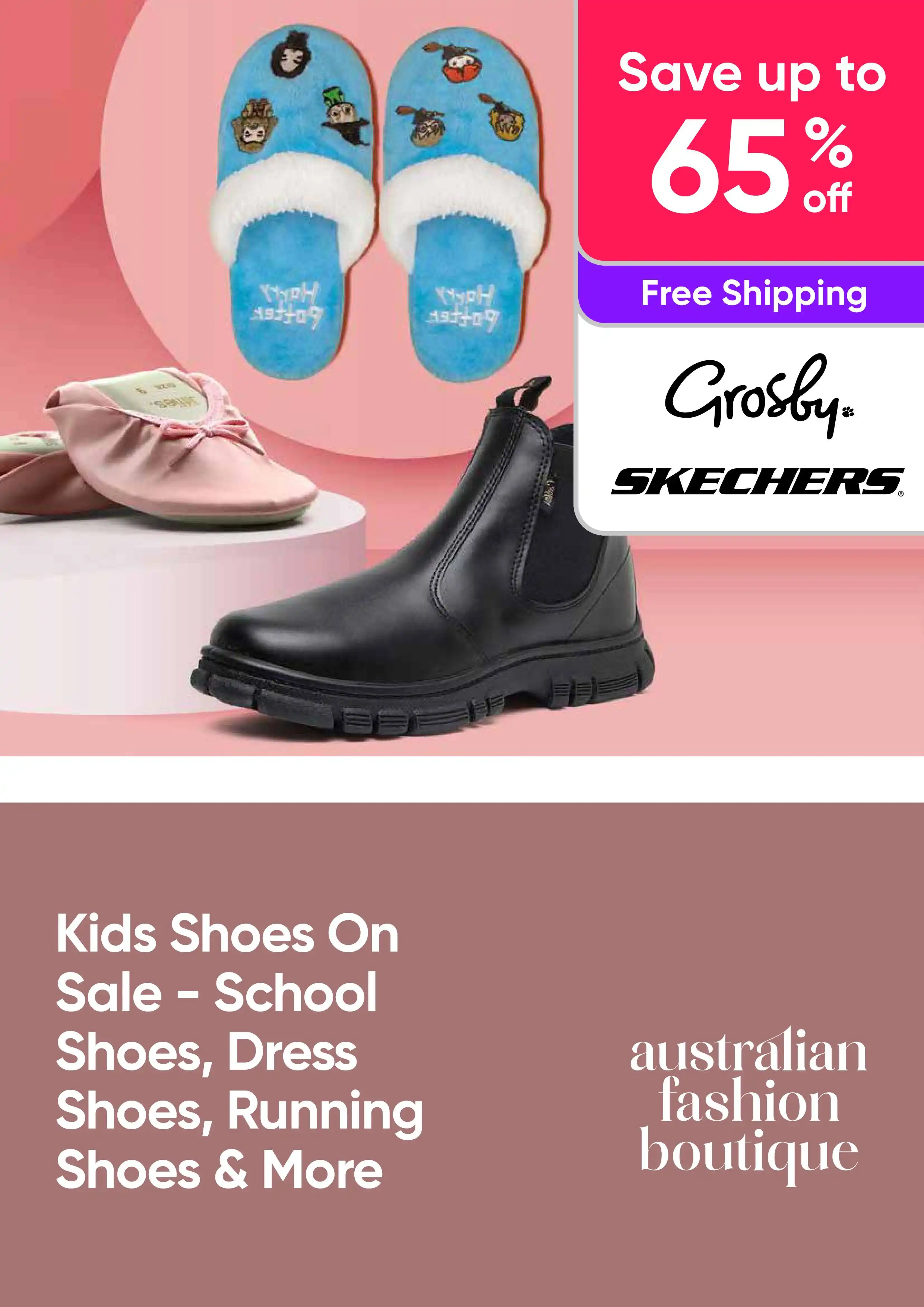 Kids Shoes On Sale - School Shoes, Dress Shoes, Running Shoes By Grosby, Skechers and More