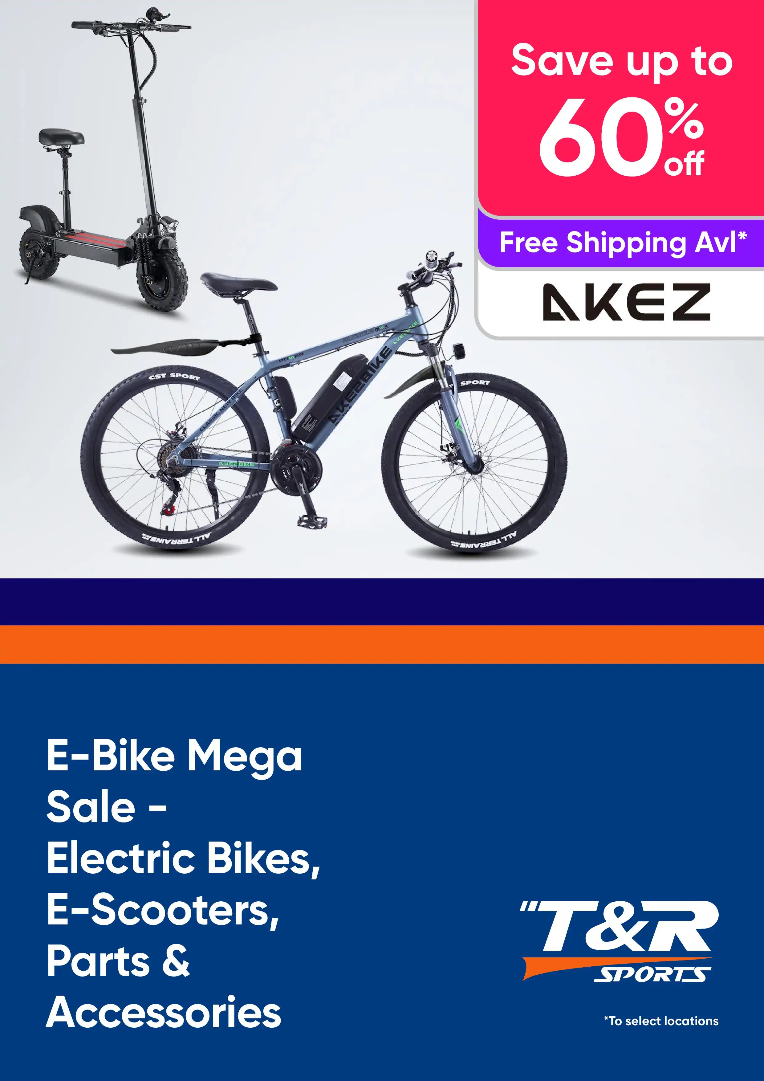 E-Bike Mega Sale - Up to 60% Off Electric Bikes, E-Scooters, Parts and Accessories