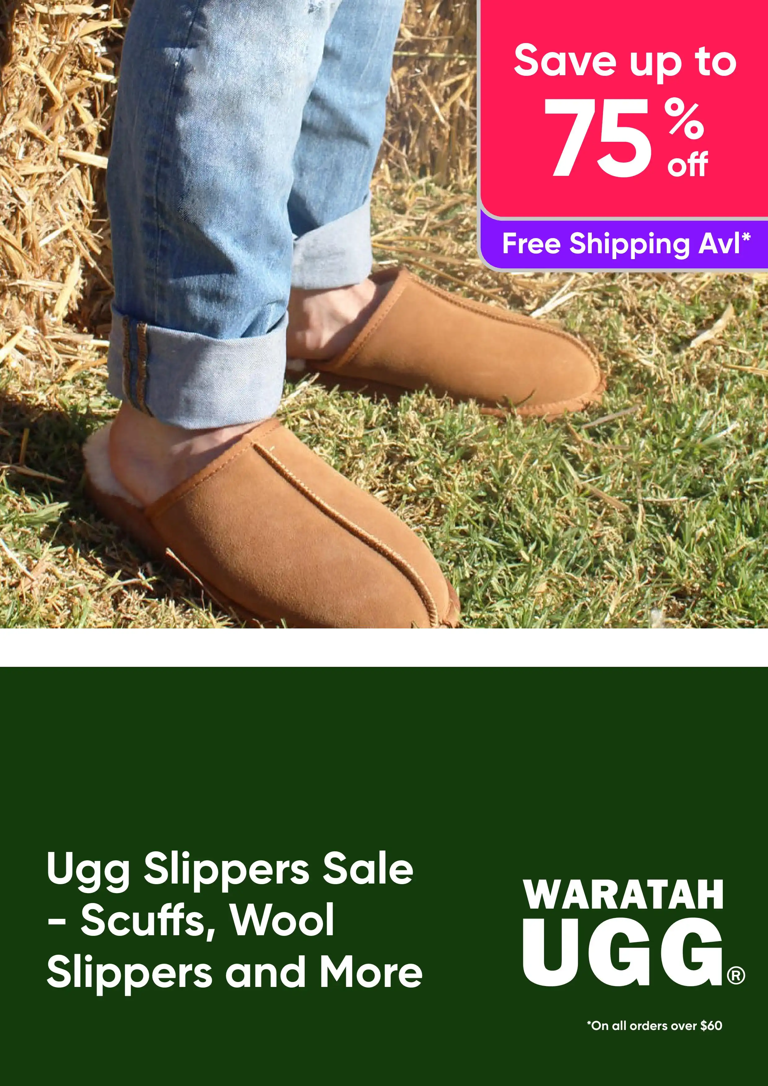 Ugg Slippers Sale - Save Up to 75% Off Scuffs, Wool Slippers and More by Waratah Ugg