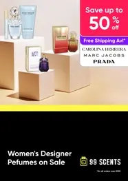 Women's Designer Perfumes on Sale up to 50% Off RRPs