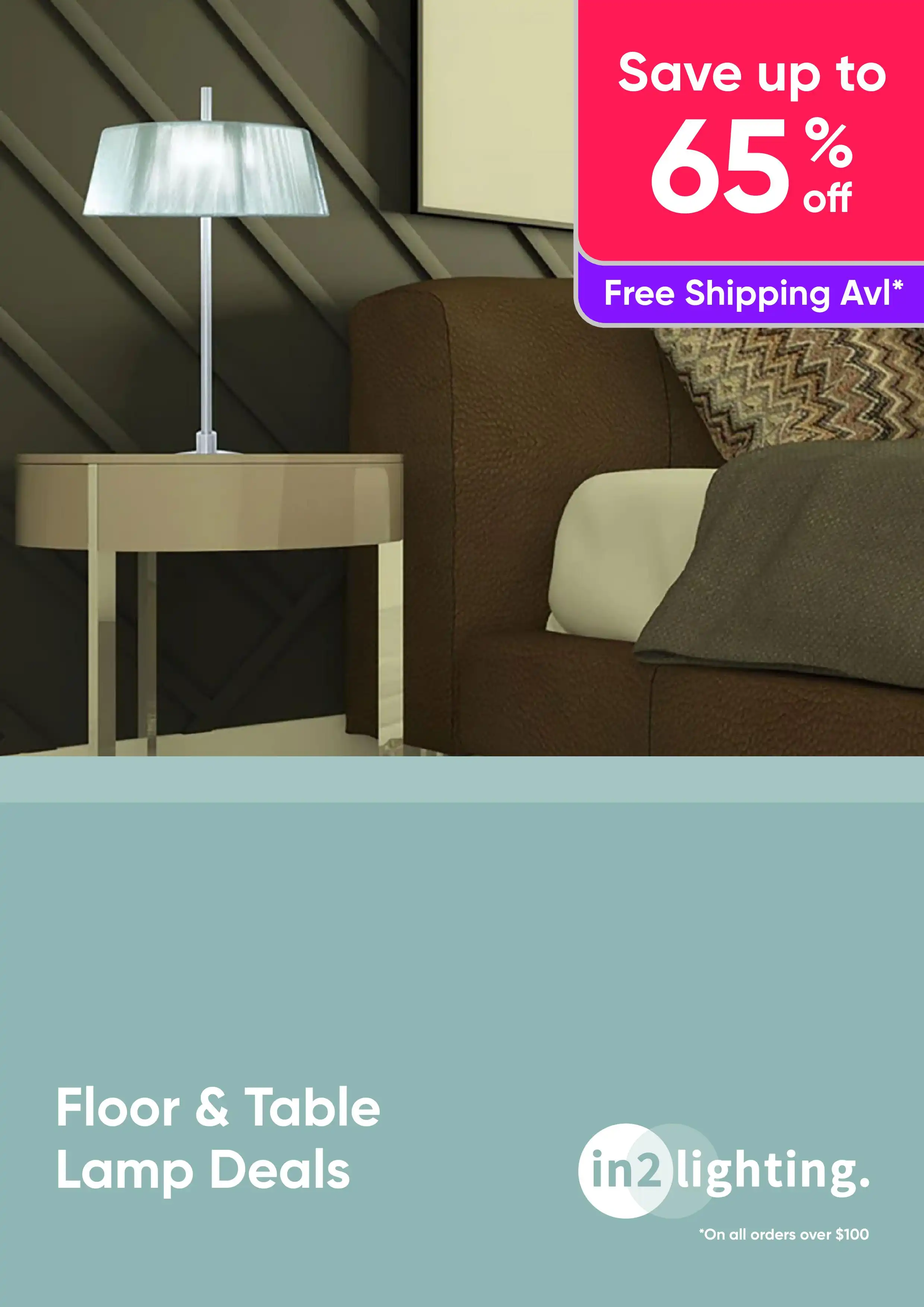 Floor and Table Lamp Deals - Save Up to 65%