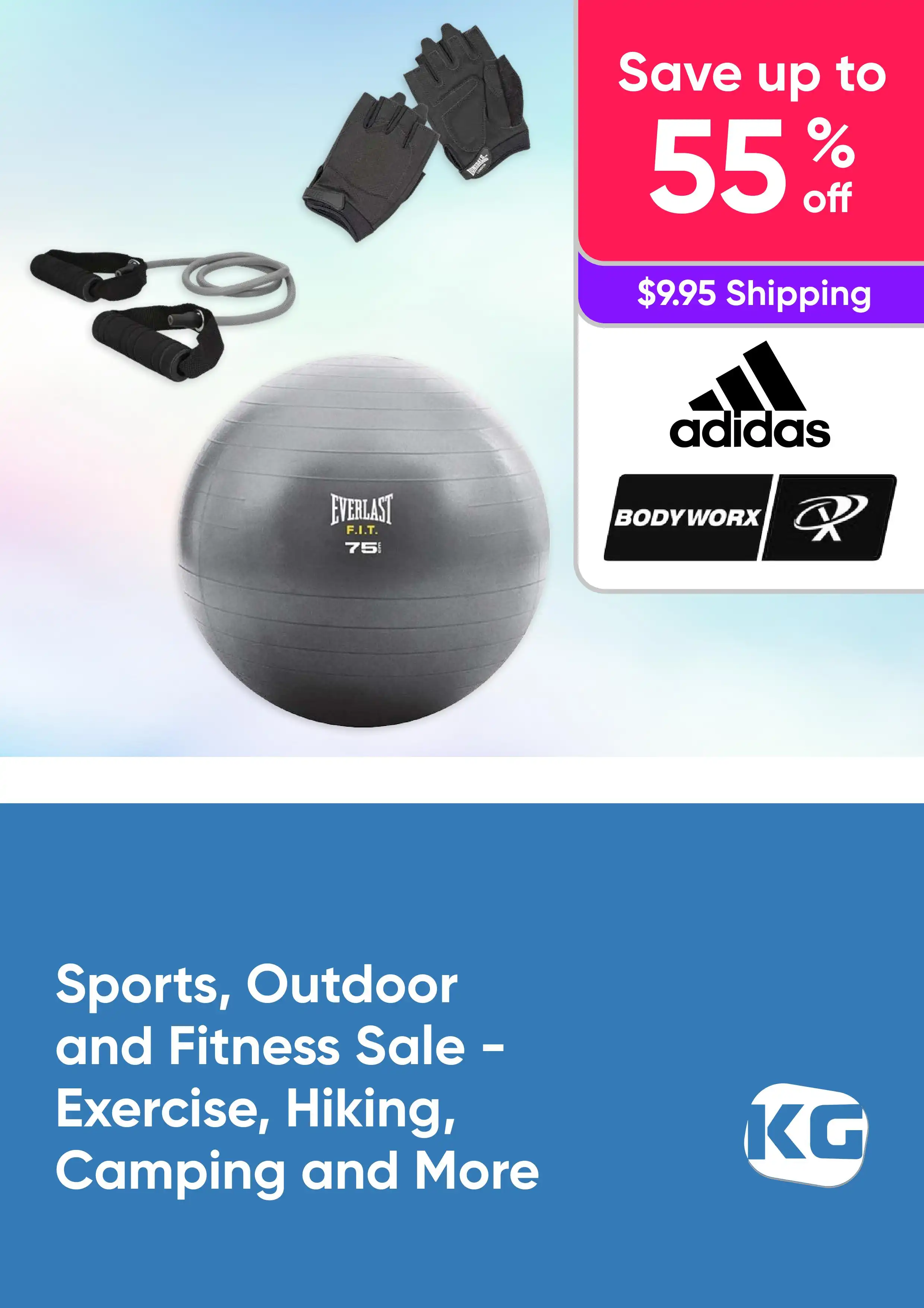 Sports, Outdoor and Fitness Sale - Save up to 55% On Exercise, Hiking, Camping and More
