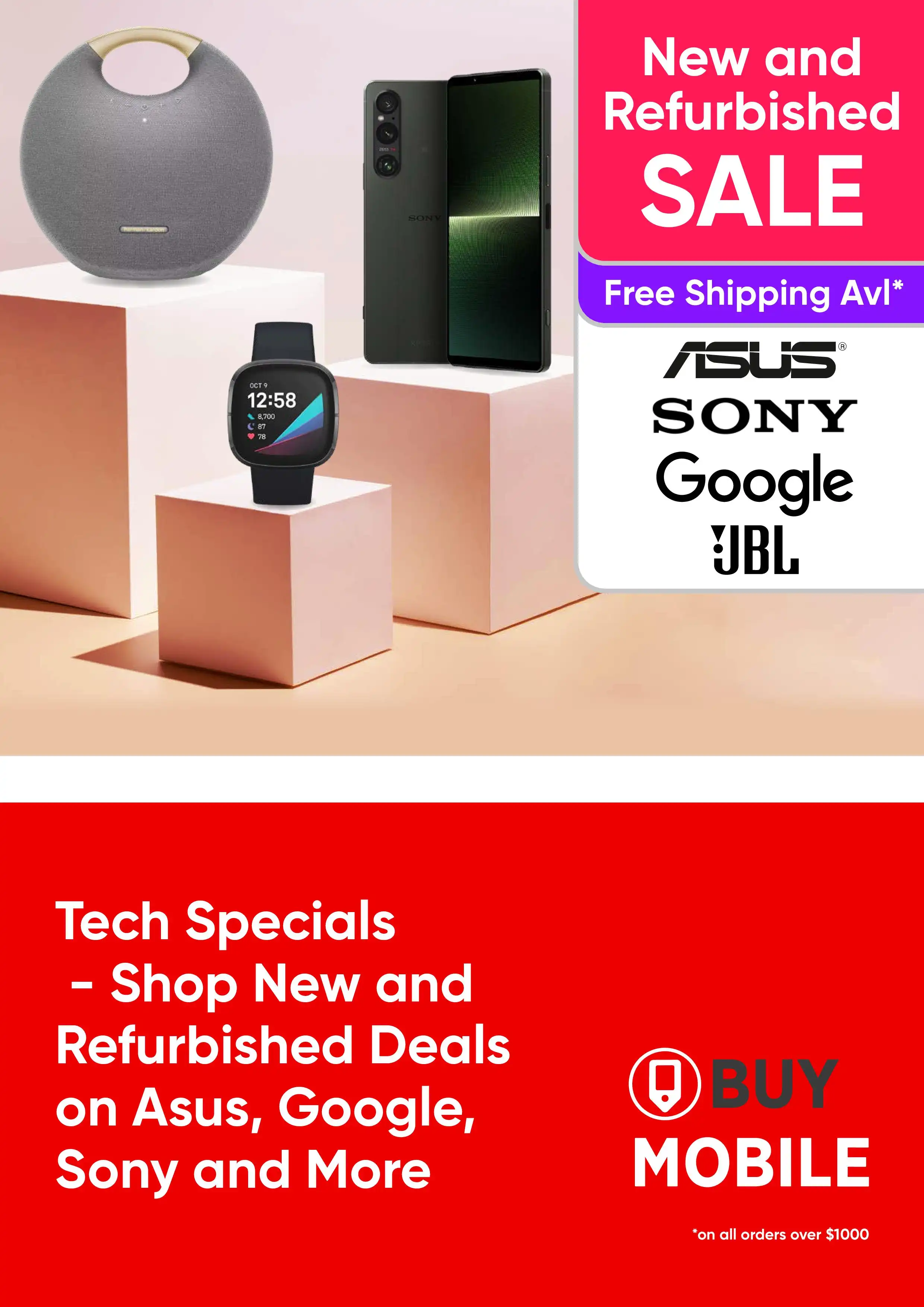 Tech Specials Savers - Shop New and Refurbished Deals on Asus, Google, Sony and More