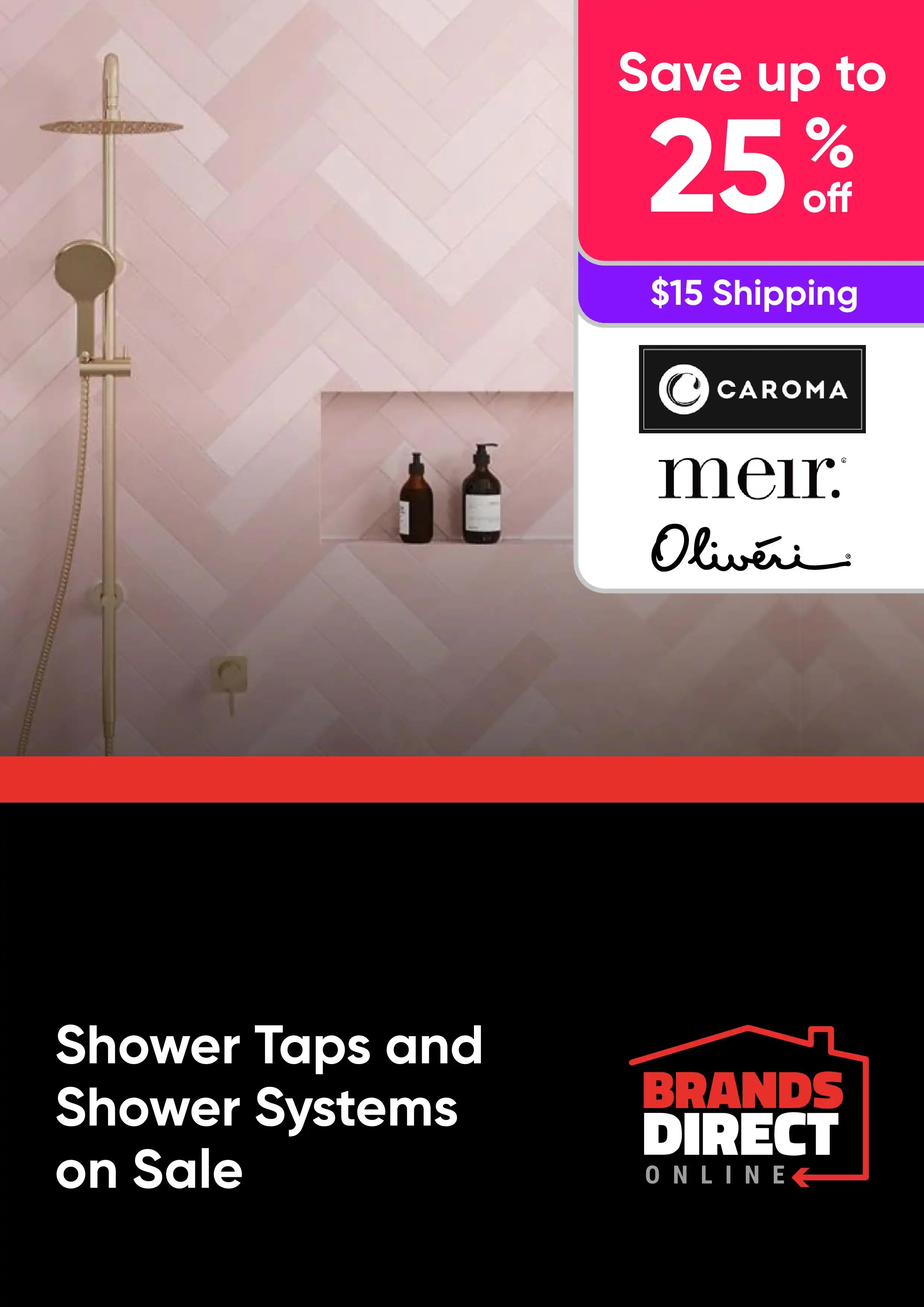 Shower Taps and Shower Systems on Sale now - Save Up to 25% Off