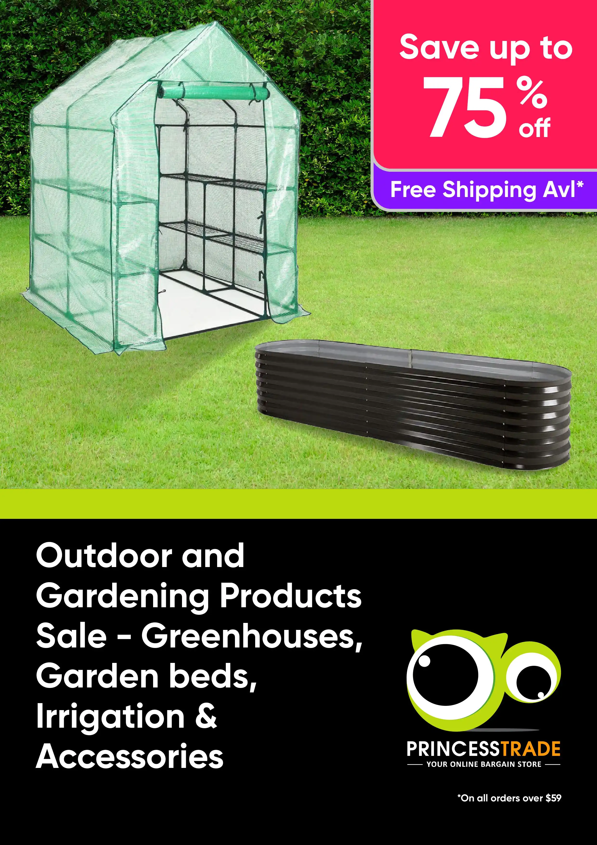 Save Up To 75% Off Outdoor and Gardening Products - Shop Greenhouses, Irrigation & Accessories