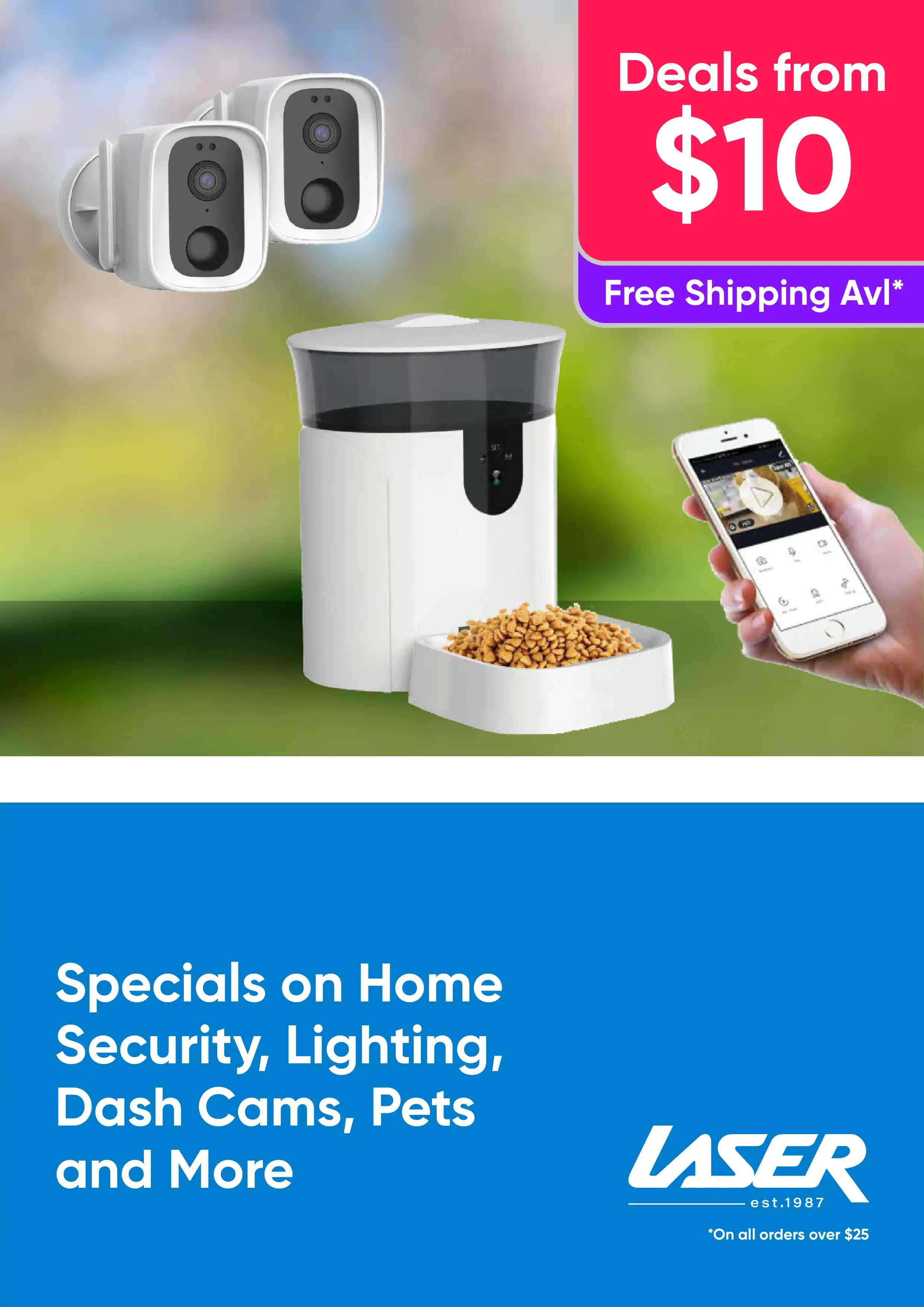Buy Specials on Home Security, Lighting, Dash Cams, Pets and More