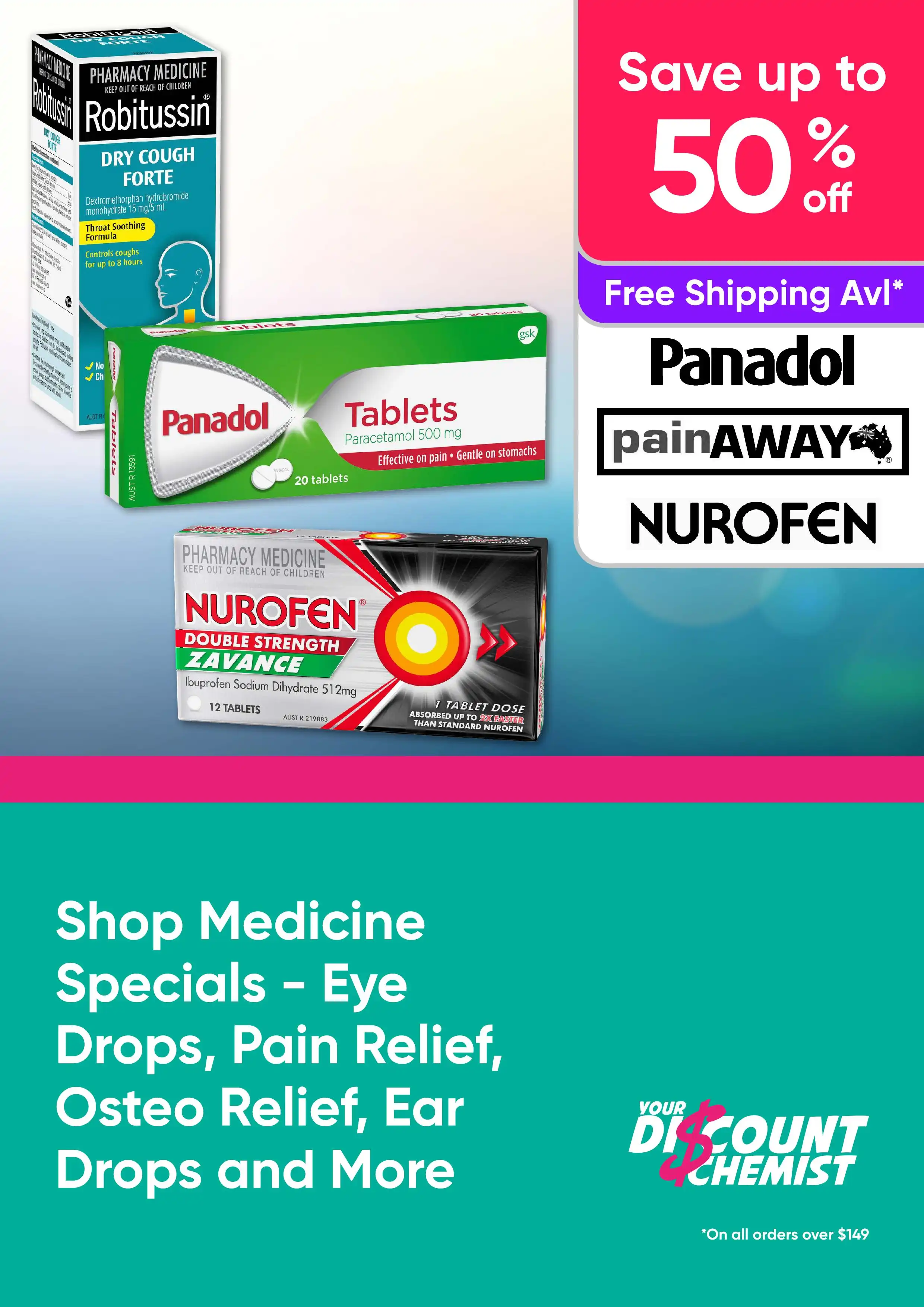 Shop Medicine Specials -Save Up To 50% Off Eye Drops, Pain Relief, Osteo Relief, Ear Drops and More
