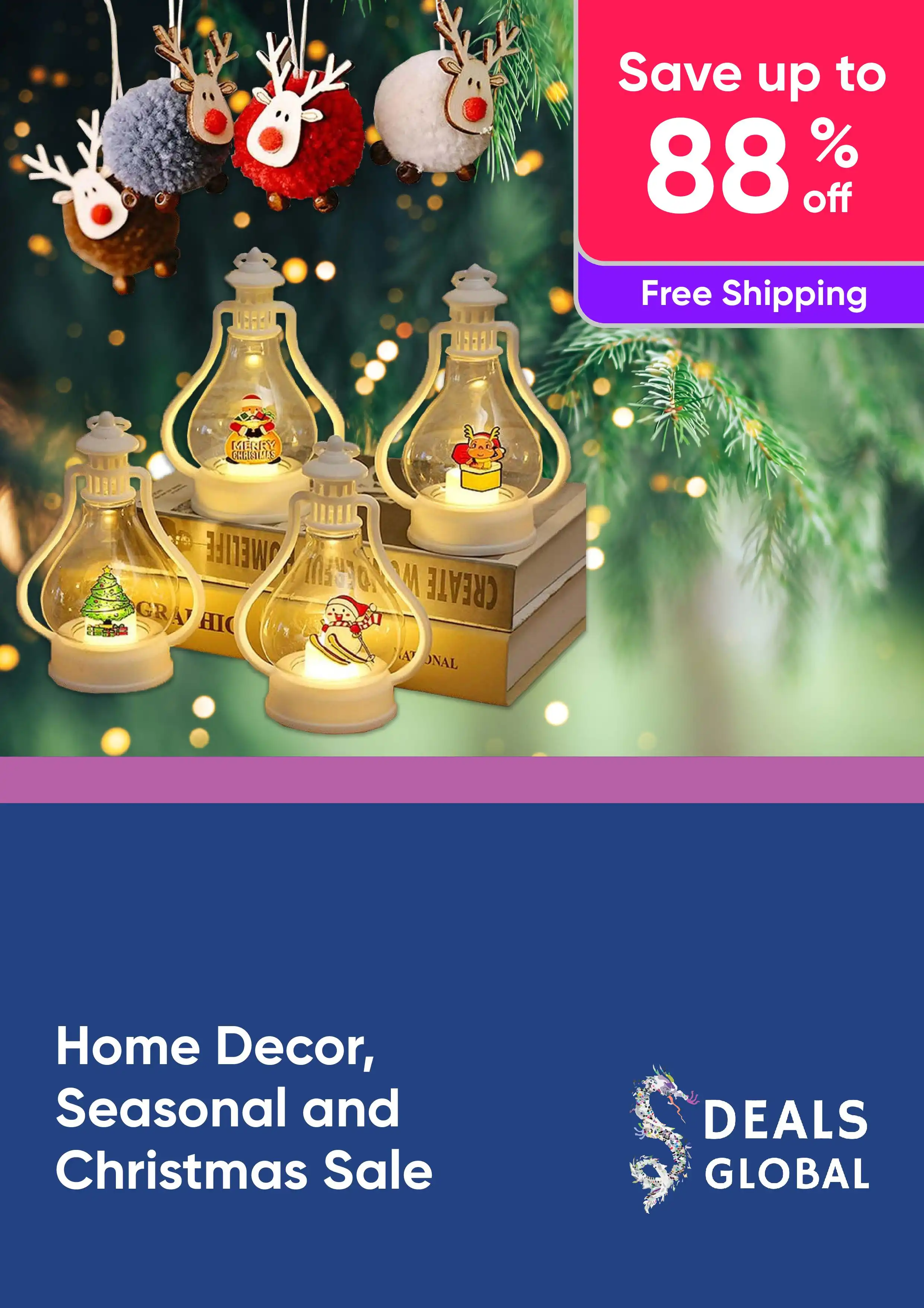 Home Decor, Seasonal and Christmas Sale - Save Up to 88% Off