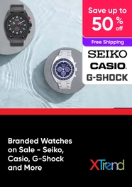 Up to 50% Off Branded Watches - Save on Seiko, Casio, G-Shock and More