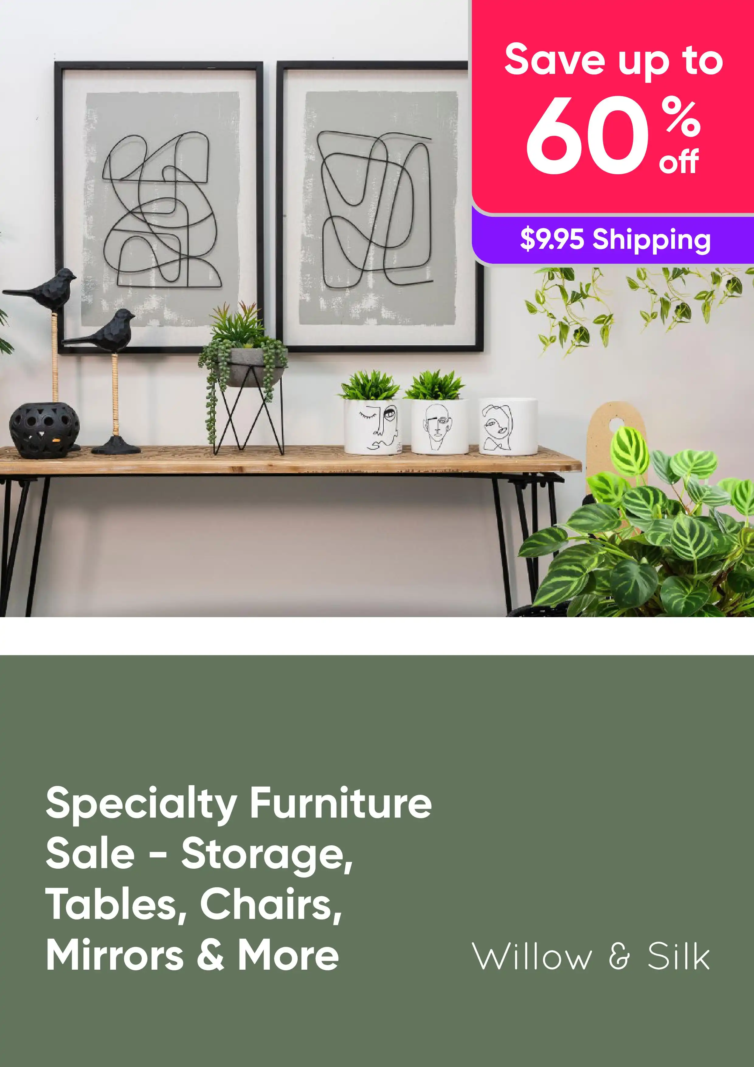 Specialty Furniture Sale - Save Up To 60% On Storage, Tables, Chairs, Mirrors