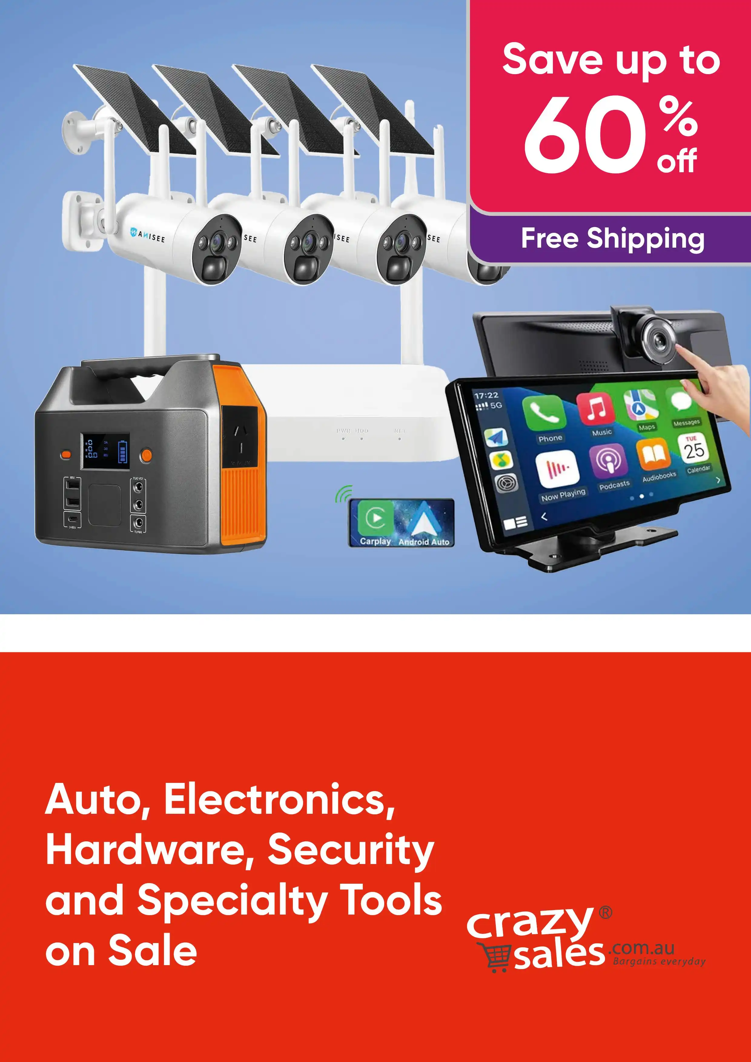 Save Up To 60% Off Auto, Electronics, Hardware, Security and Specialty Tools