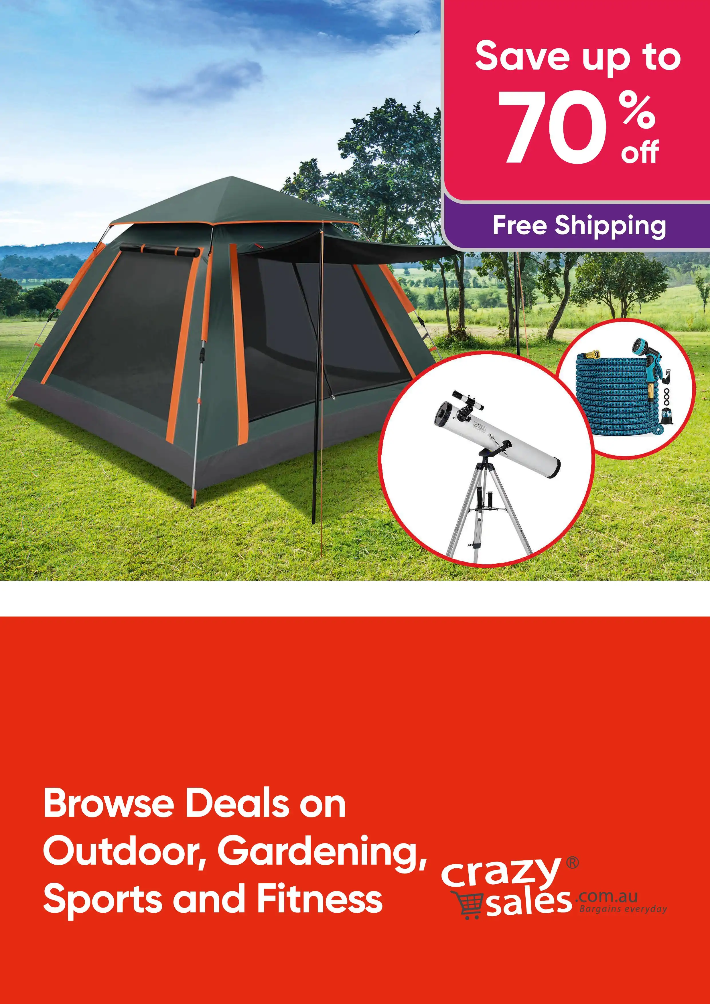 Browse Deals on Outdoor, Gardening, Sports and Fitness - Save Up to 70% Off RRP