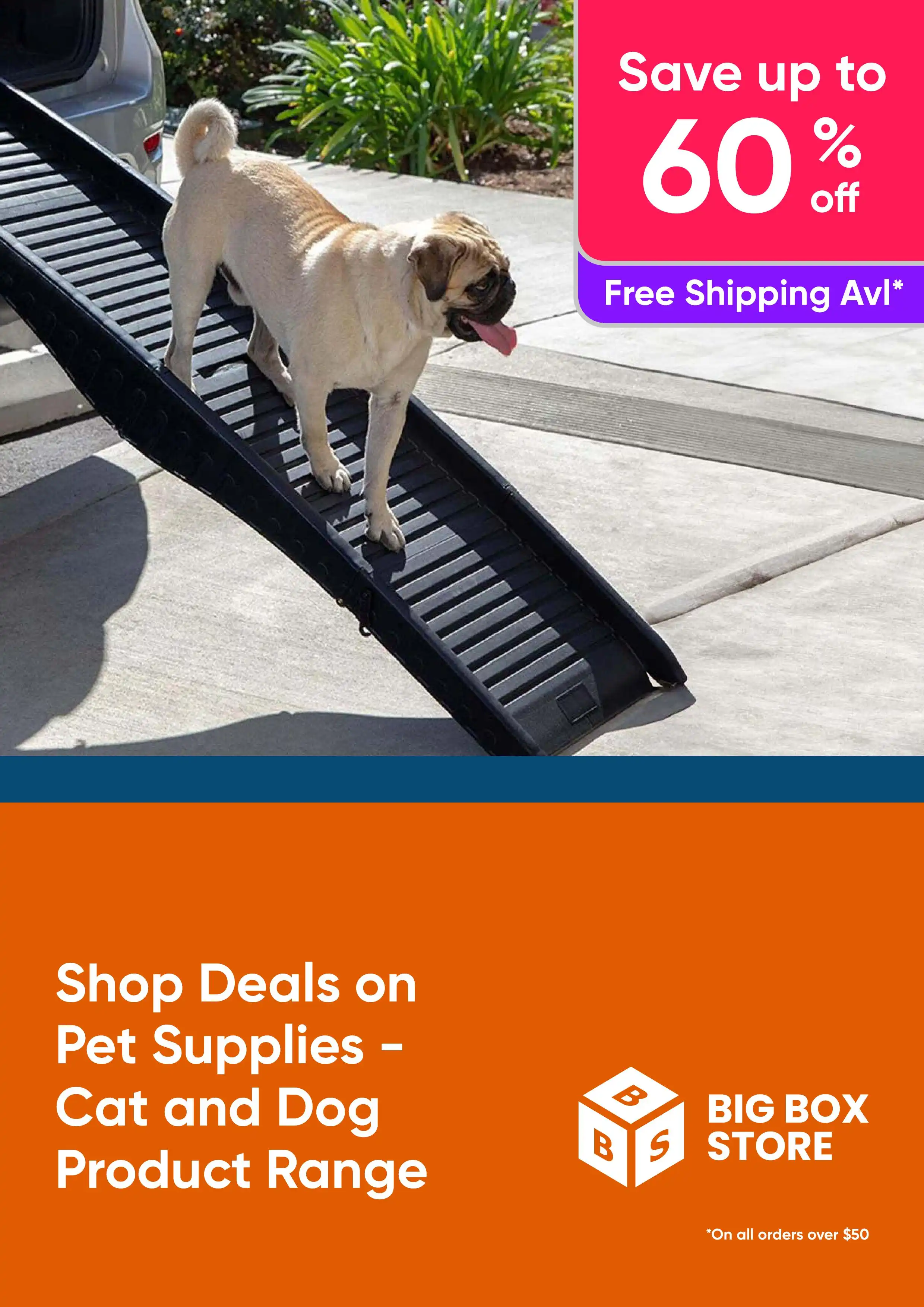 Shop Deals on Pet Supplies - Save Up To 60% Cat and Dog Product Range