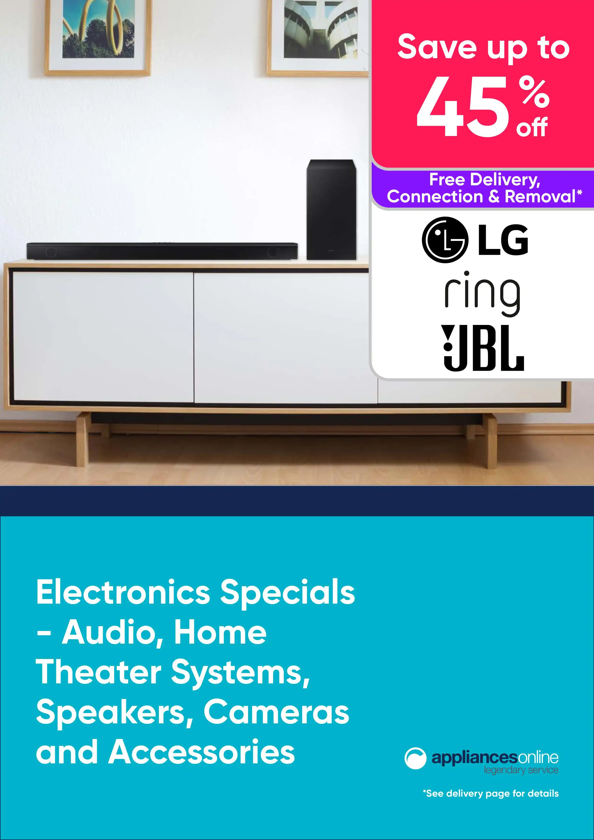 Appliances Online Electronics Specials - Save Up to 45% RRP On Audio, Cameras and Accessories