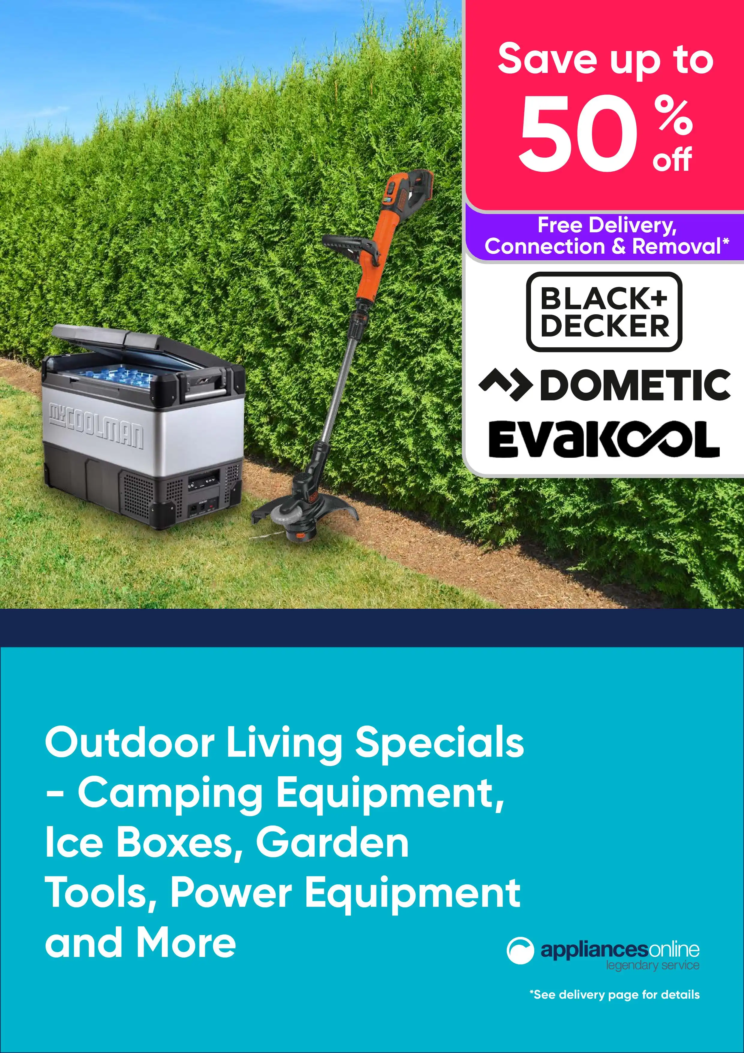Appliances Online Outdoor Living Specials - Save Up to 50% RRP On Camping Equipment and More