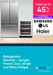 Appliances Online Refrigerator Specials - Save Up To 45% RRP On French Door and Wine Fridges