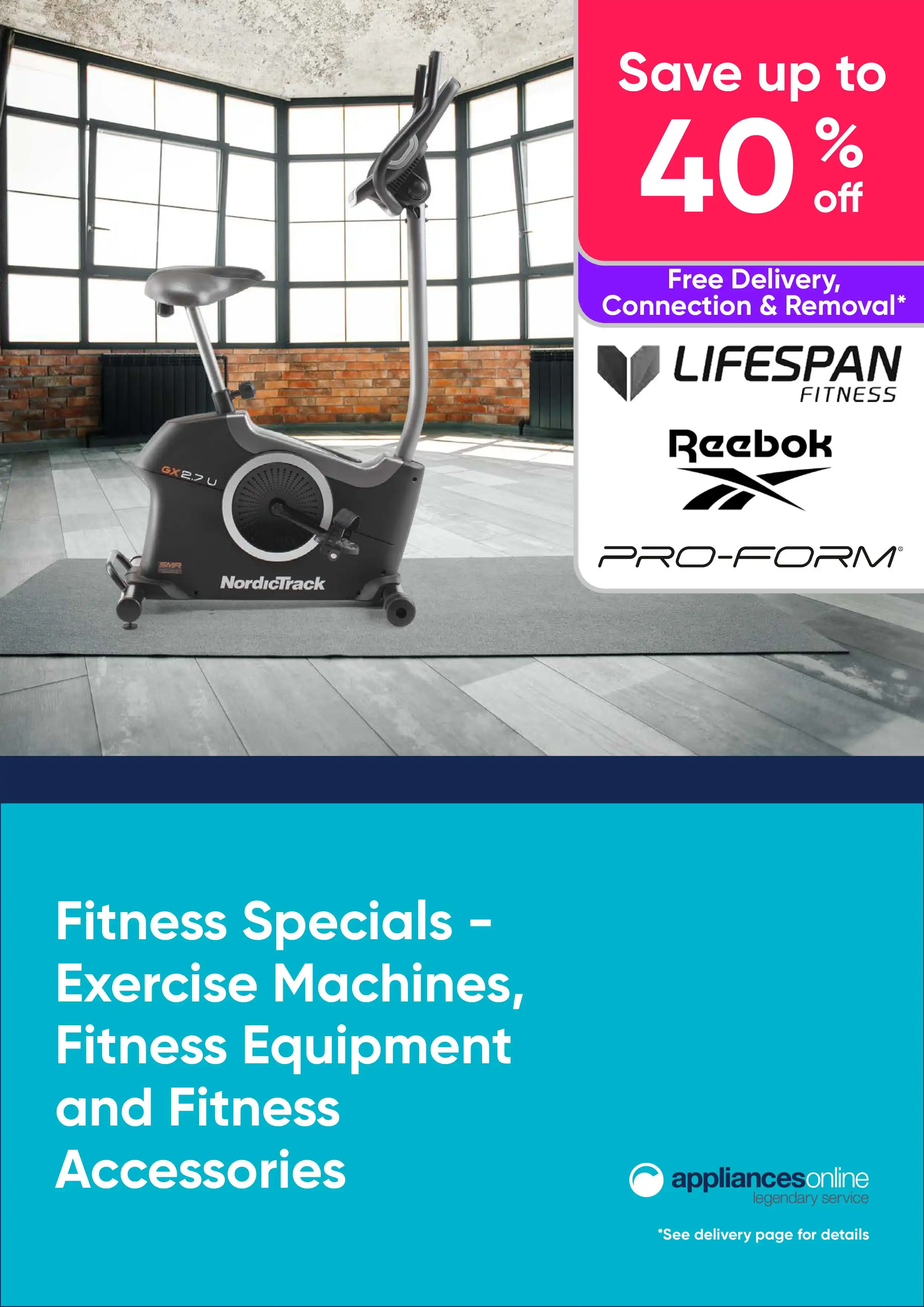 Appliances Online Fitness and Personal Care Specials - Save Up to 40% RRP On Exercise Machines