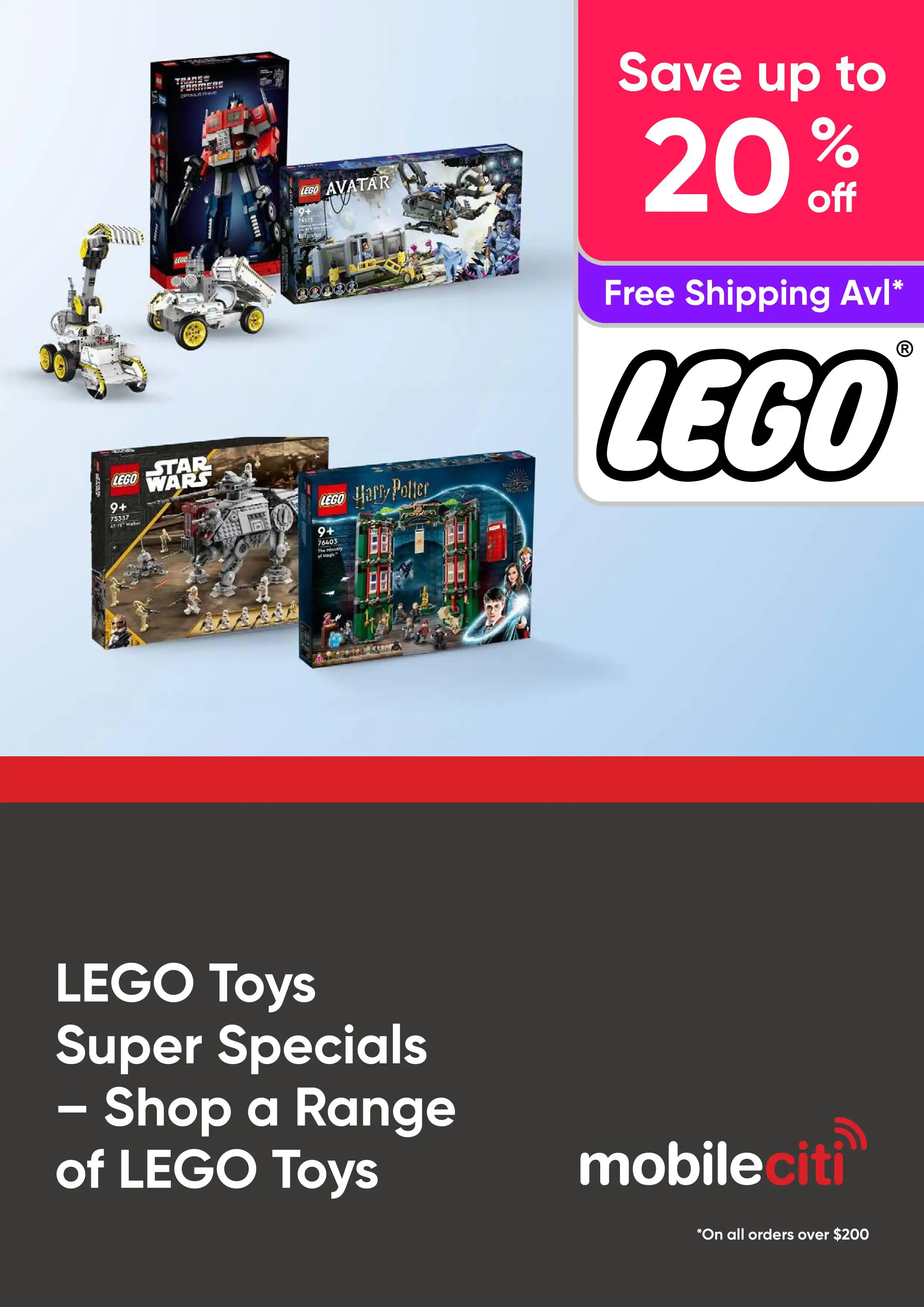 LEGO Toys Super Specials - Save Up to 20% off a Range of LEGO Toys
