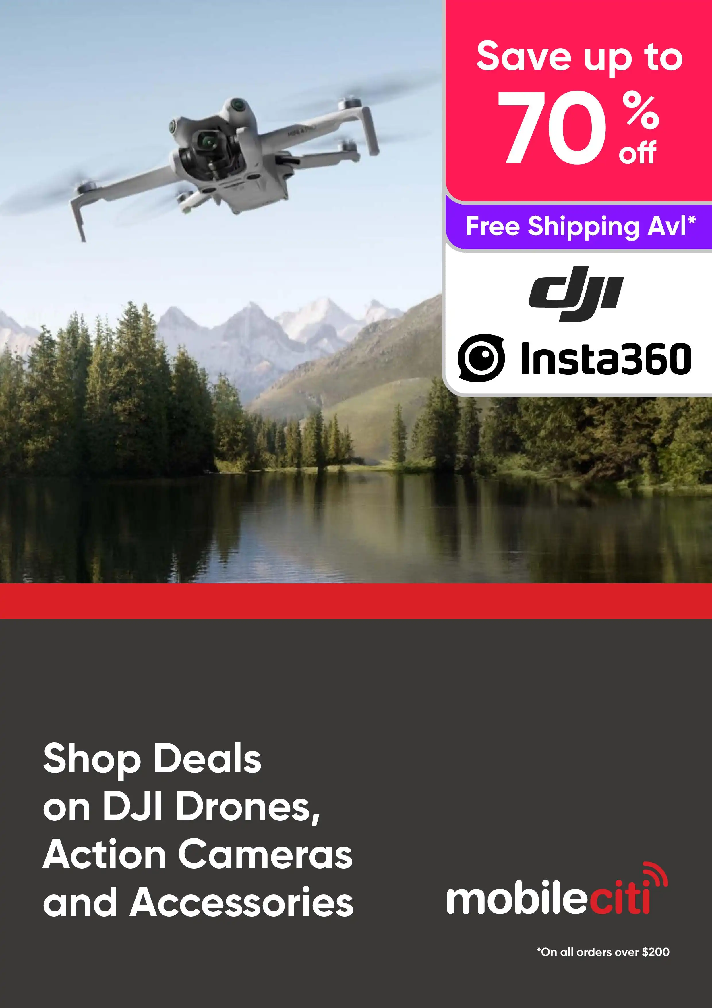 Shop Deals on DJI Drones, Action Cameras and Accessories - Save Up to 70% Off