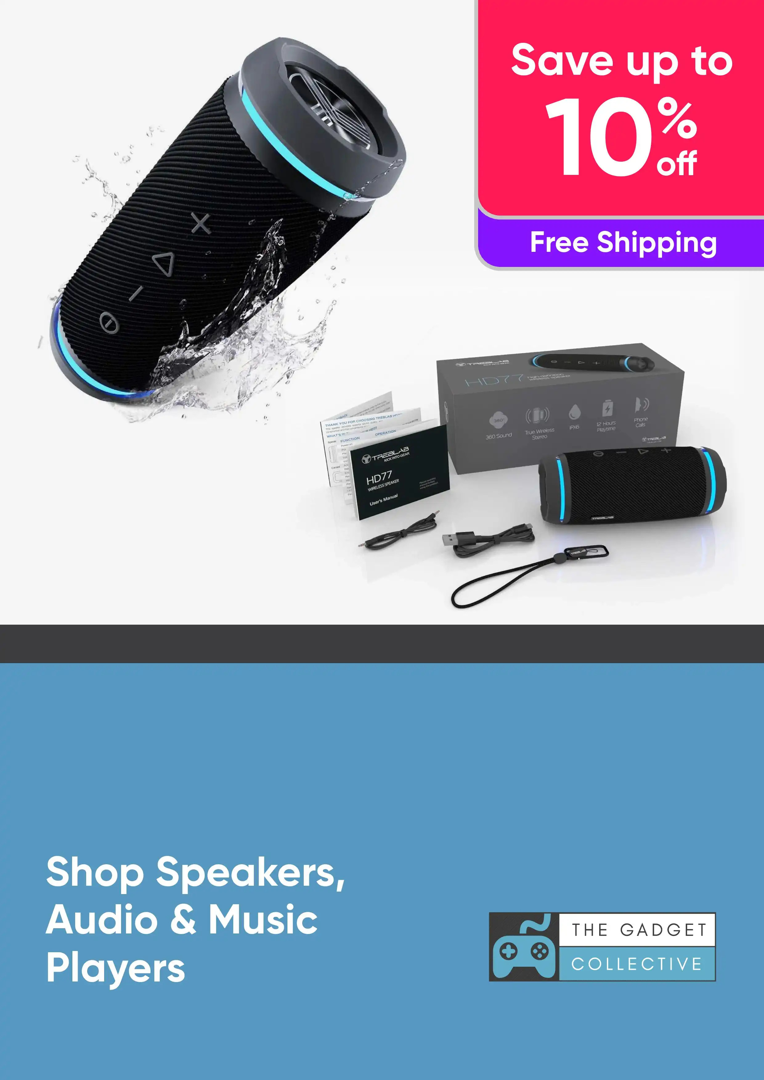 Shop Speakers, Audio & Music Players - Save up to 10%