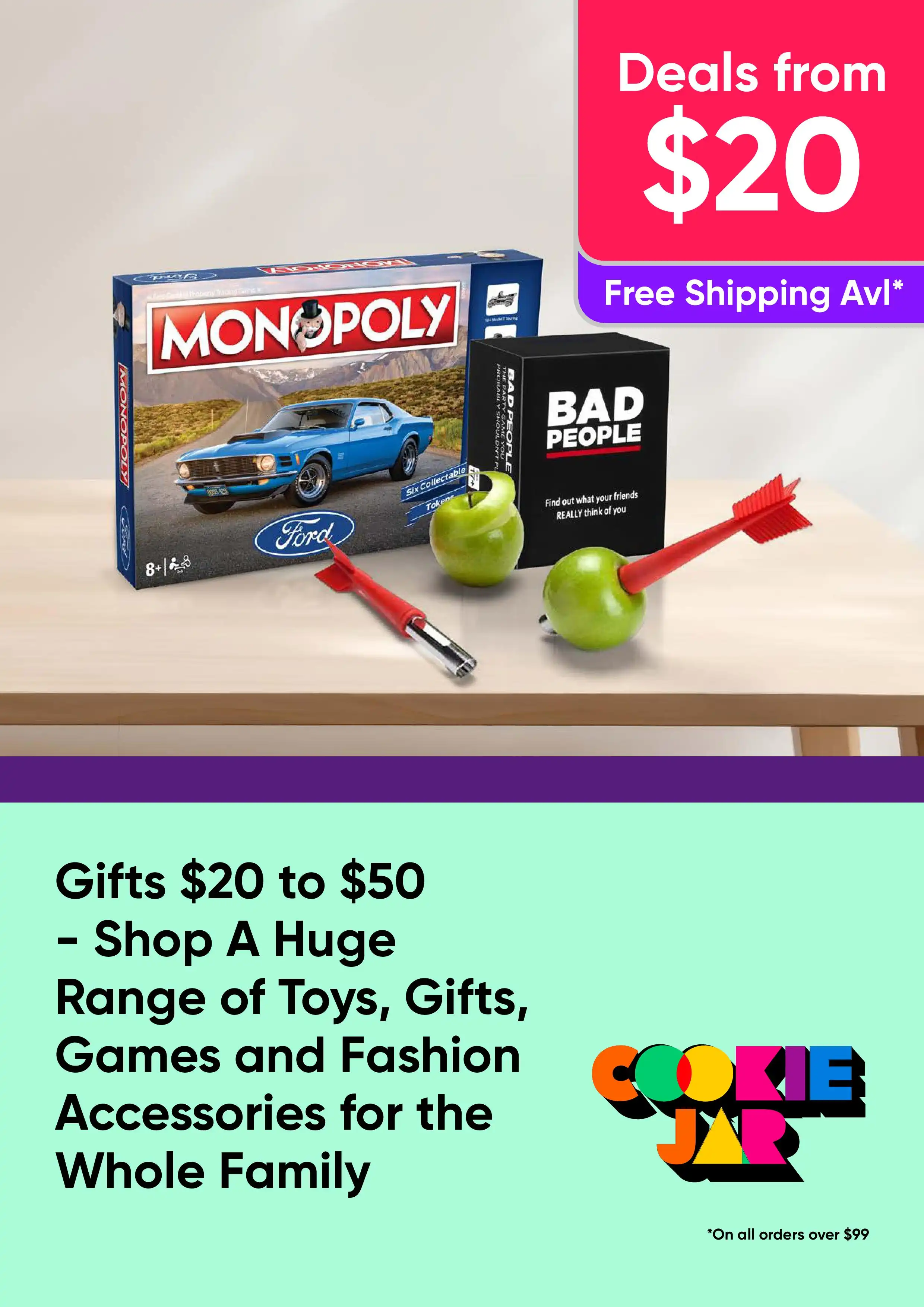 Gifts $20 to $50 - Shop A Huge Range of Toys, Games and Fashion Accessories for the Whole Family